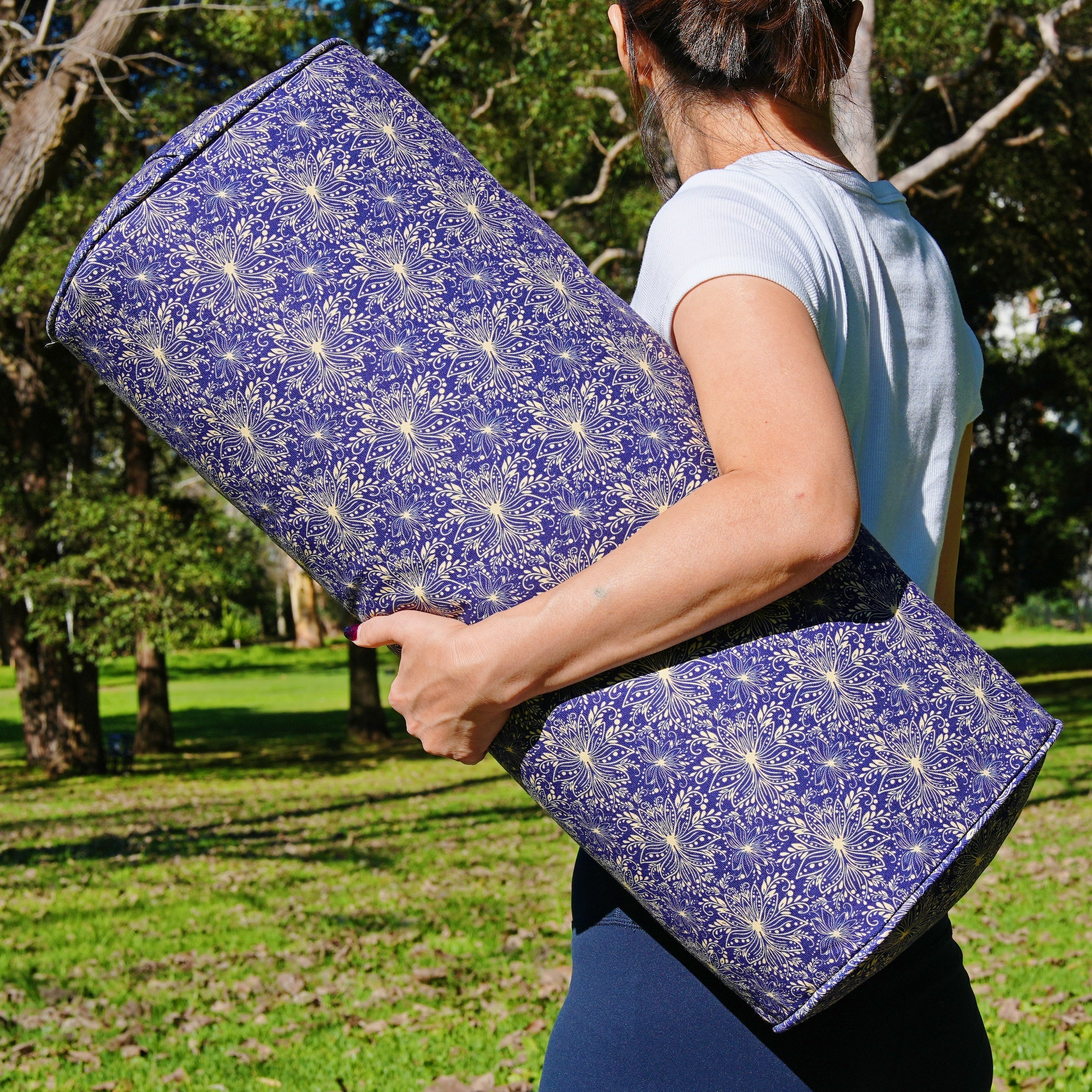 Oval Yoga Bolster | Sattva Lotus | Midnight