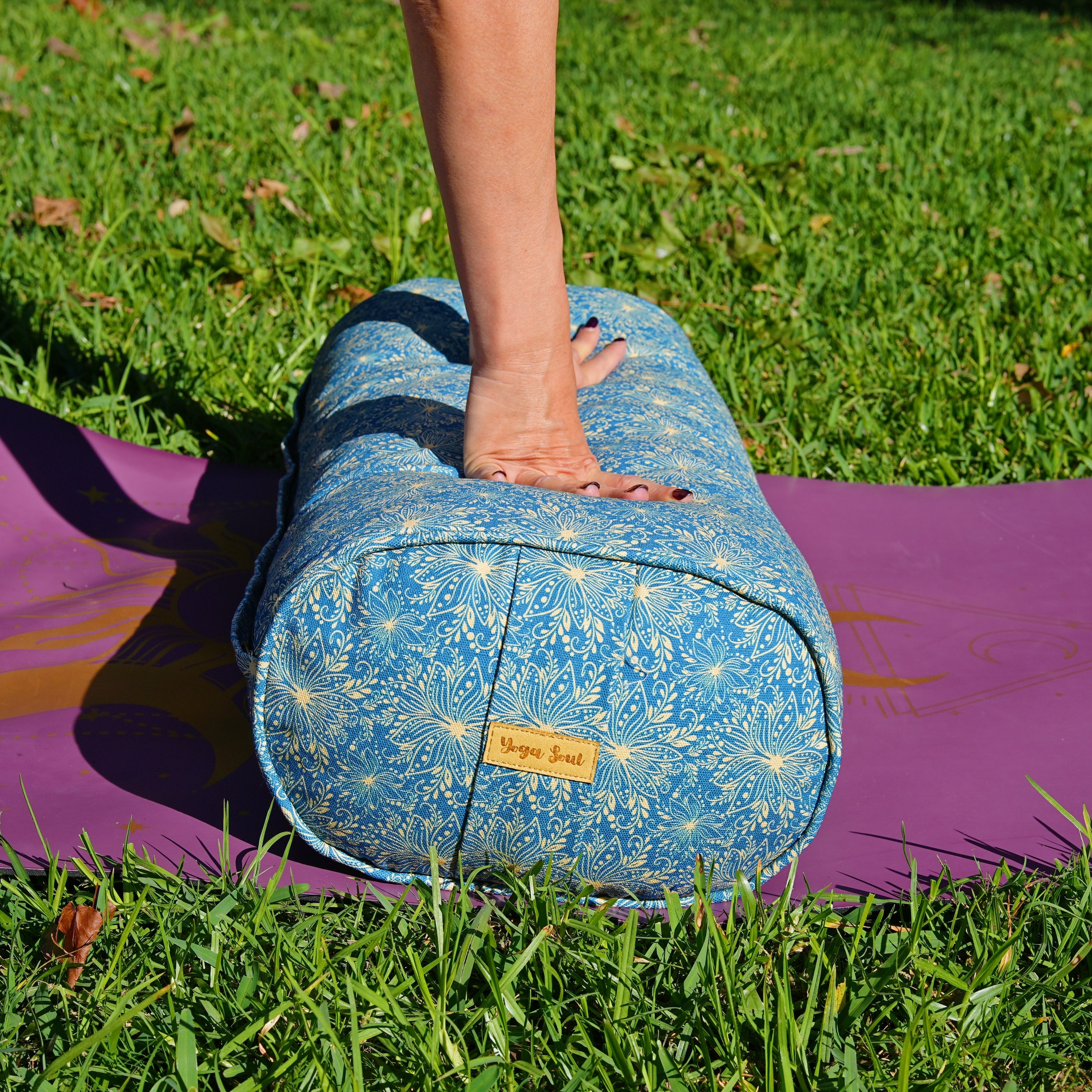 Oval Yoga Bolster | Sattva Lotus | Indigo