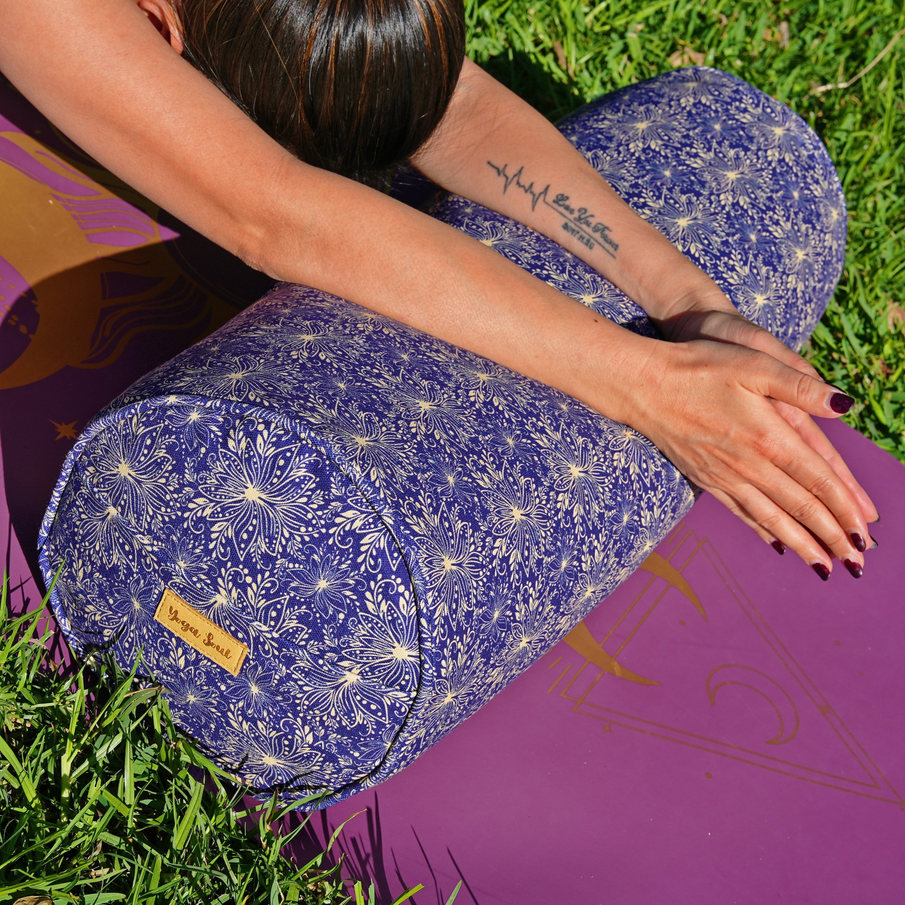 Round Yoga Bolster | Sattva Lotus | Midnight