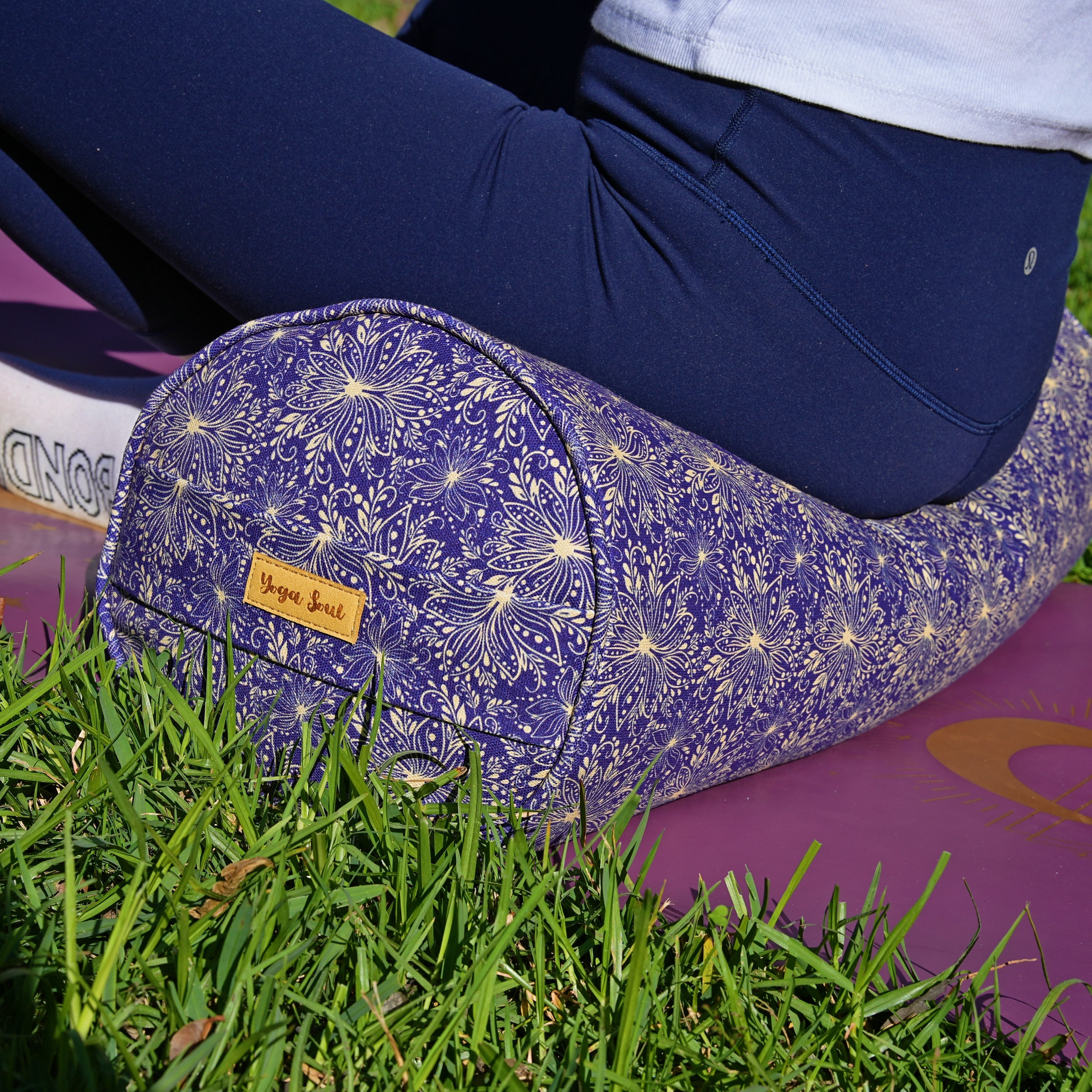 Round Yoga Bolster | Sattva Lotus | Midnight