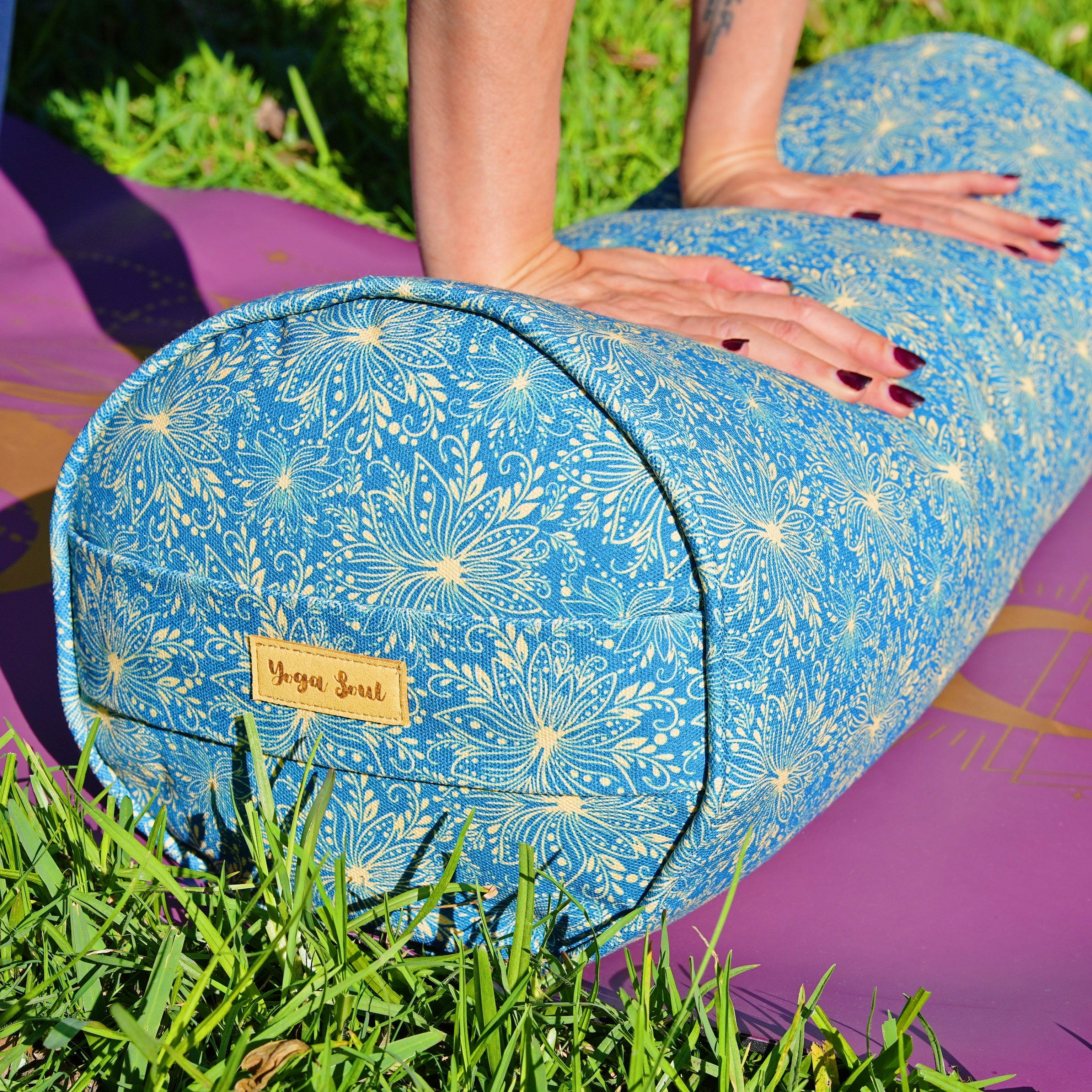 Round Yoga Bolster | Sattva Lotus | Indigo