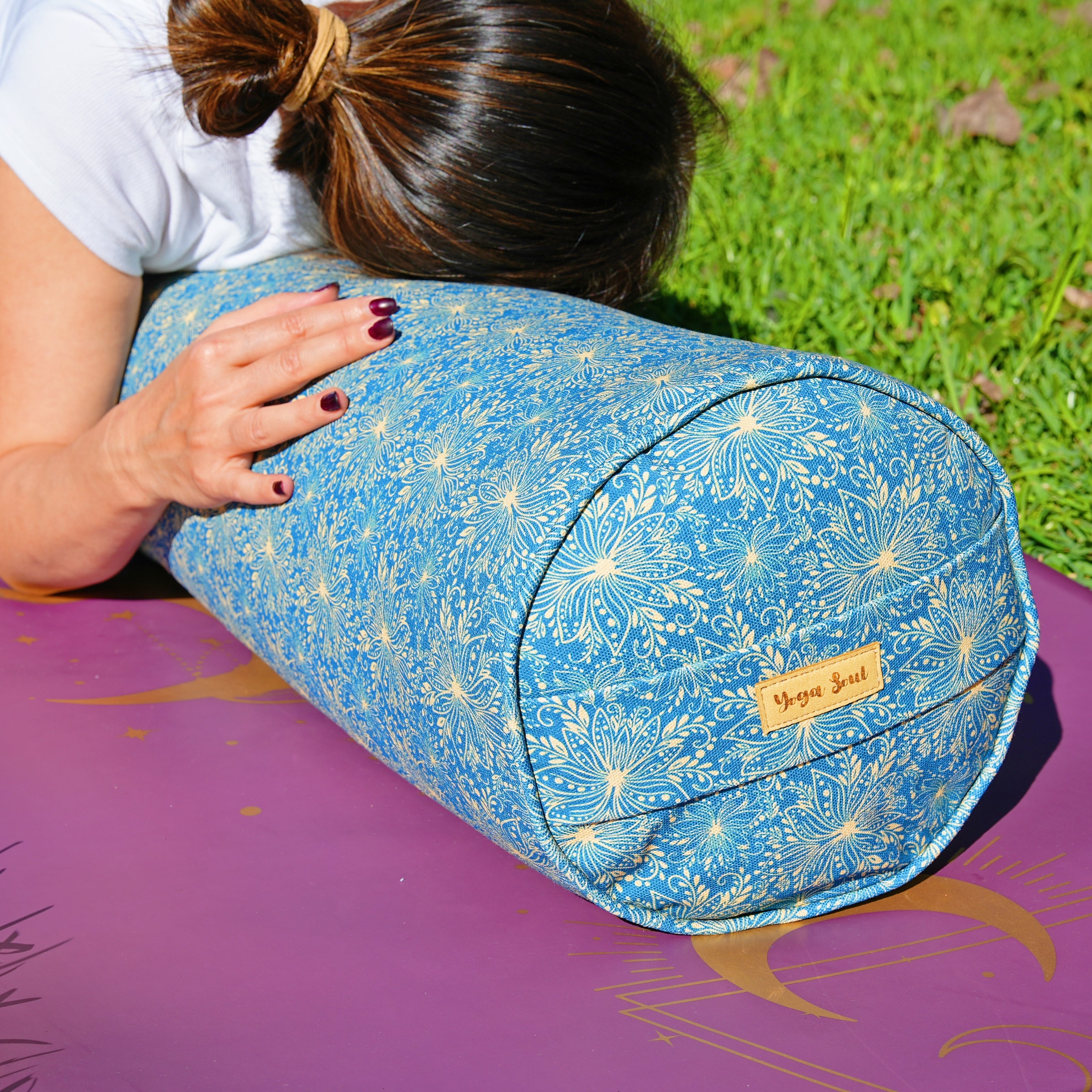 Round Yoga Bolster | Sattva Lotus | Indigo