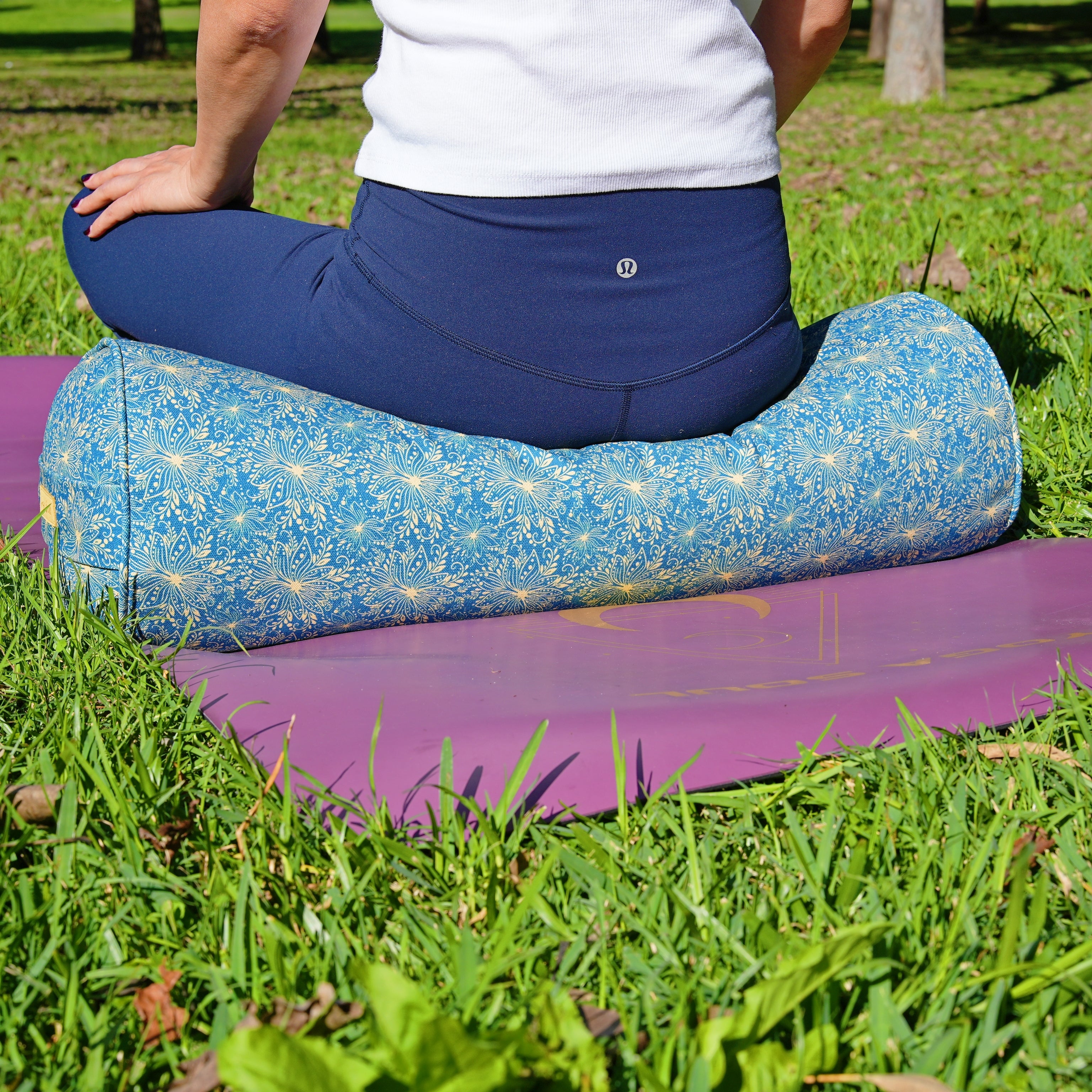 Round Yoga Bolster | Sattva Lotus | Indigo