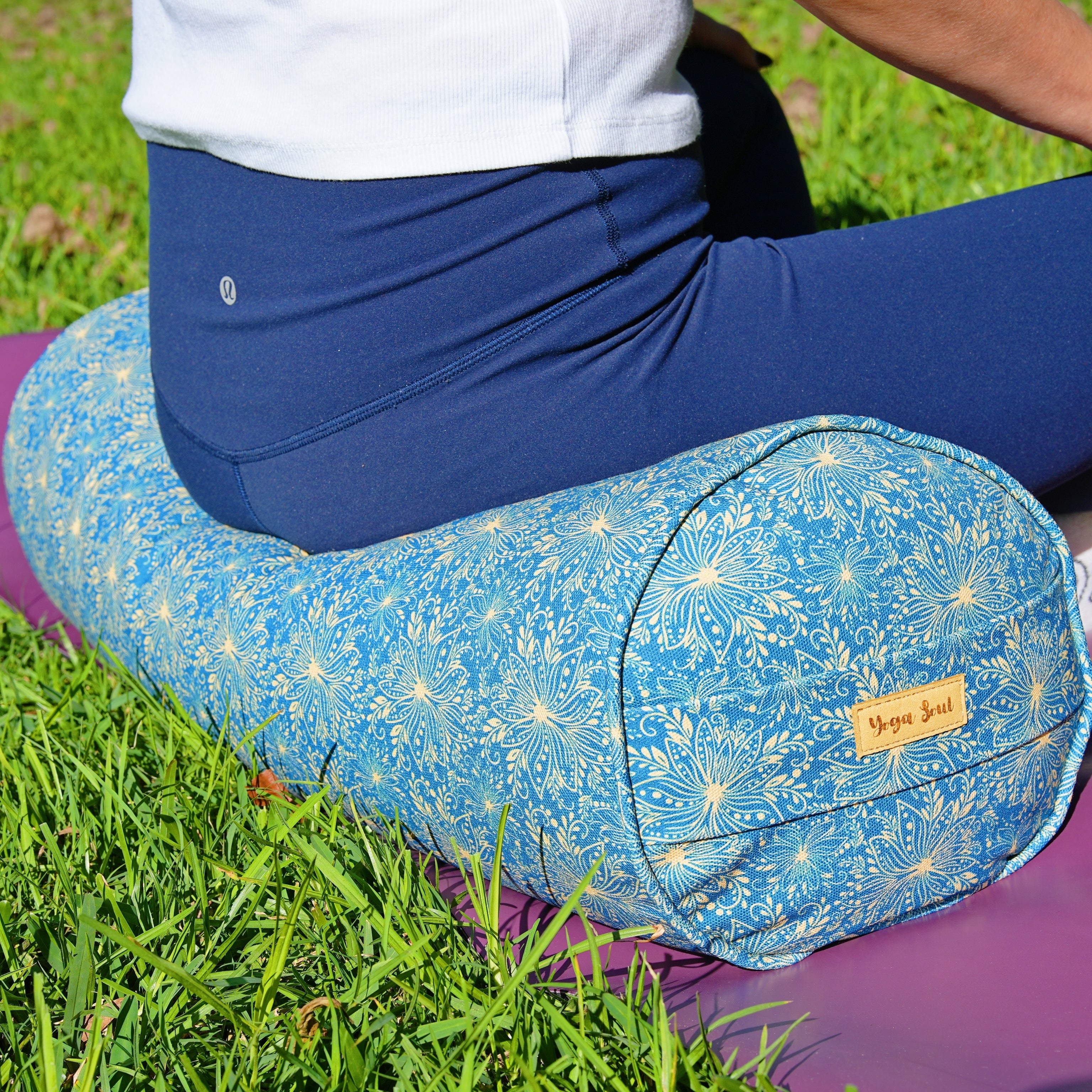 Round Yoga Bolster | Sattva Lotus | Indigo