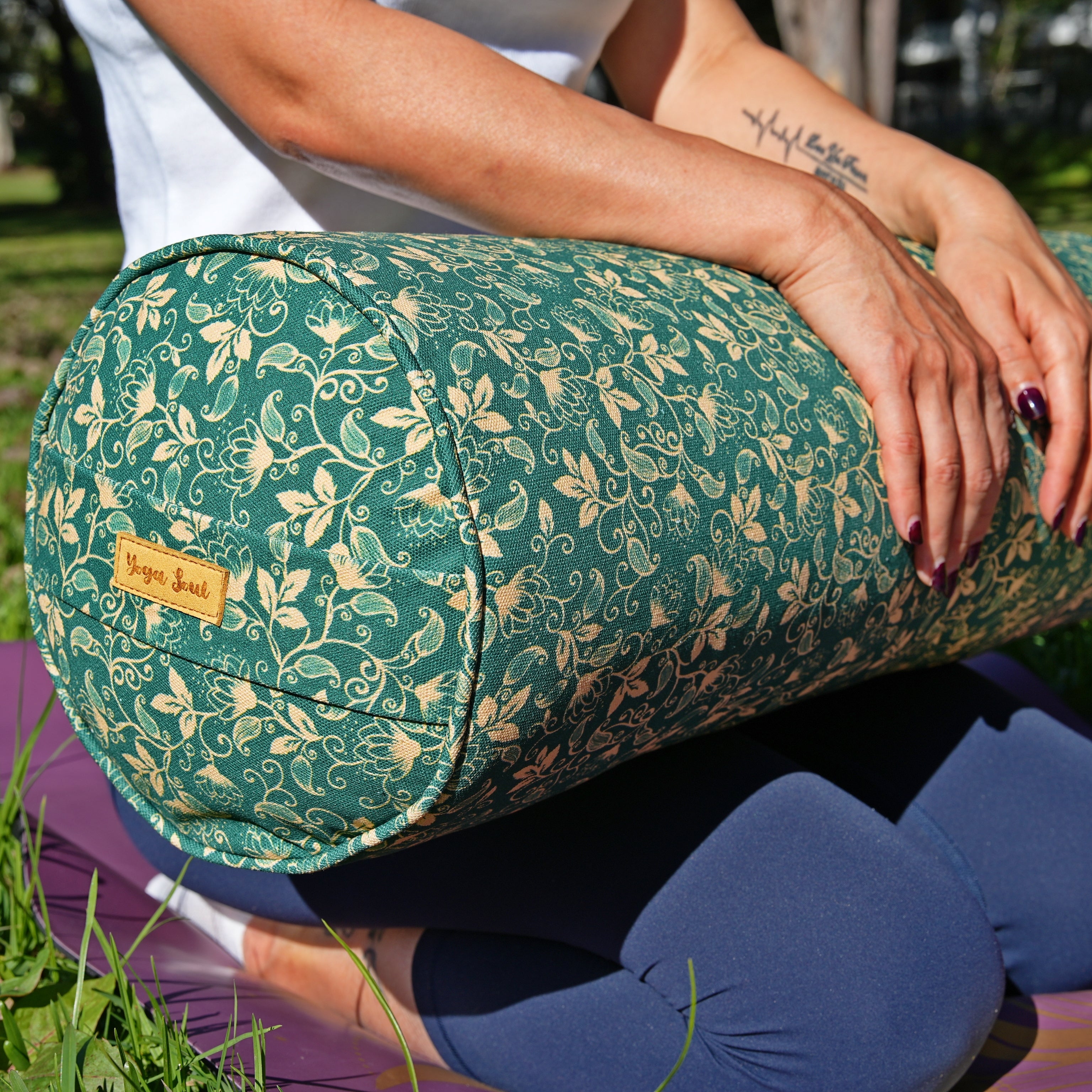 Round Yoga Bolster | Shanti Lotus| Forrest
