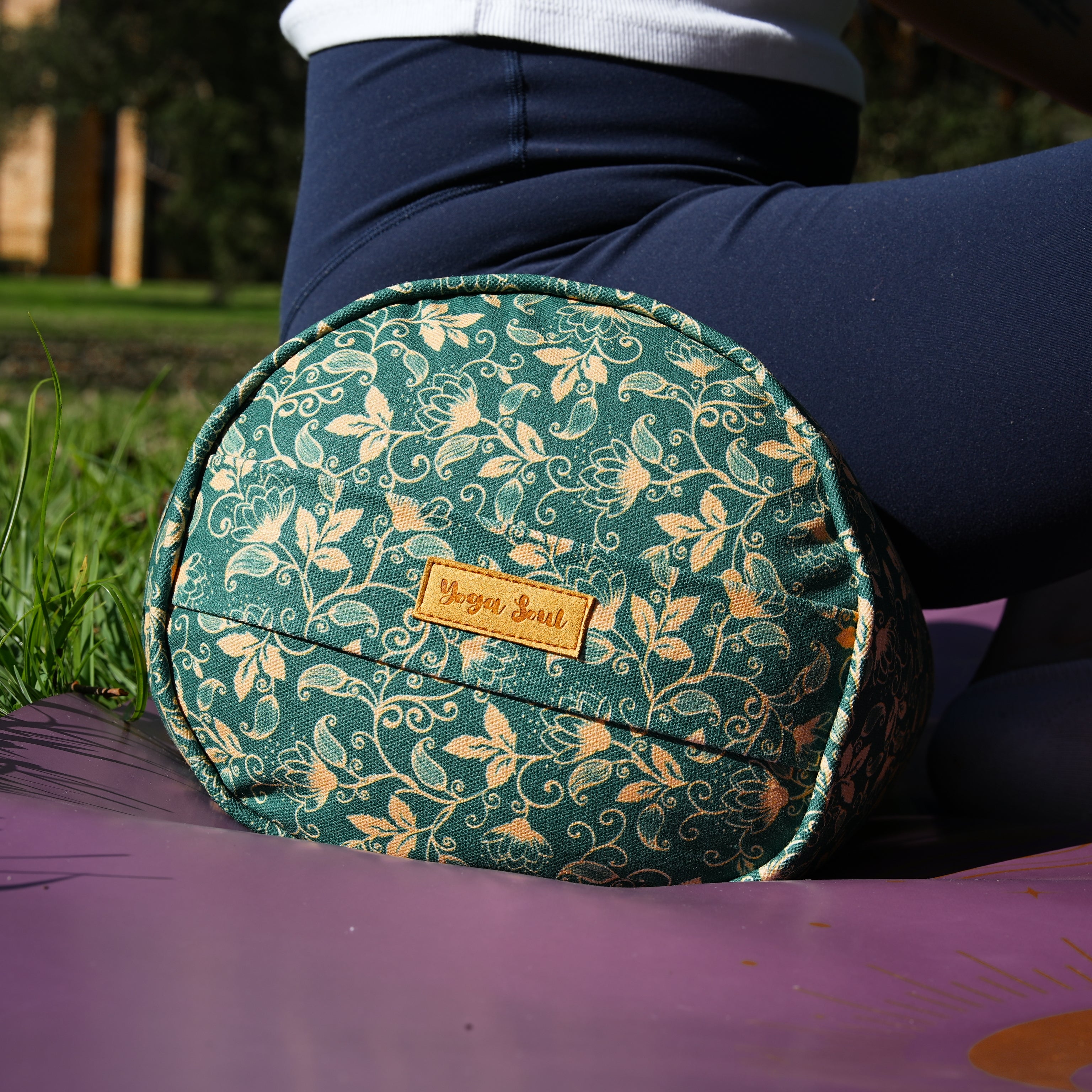 Round Yoga Bolster | Shanti Lotus| Forrest