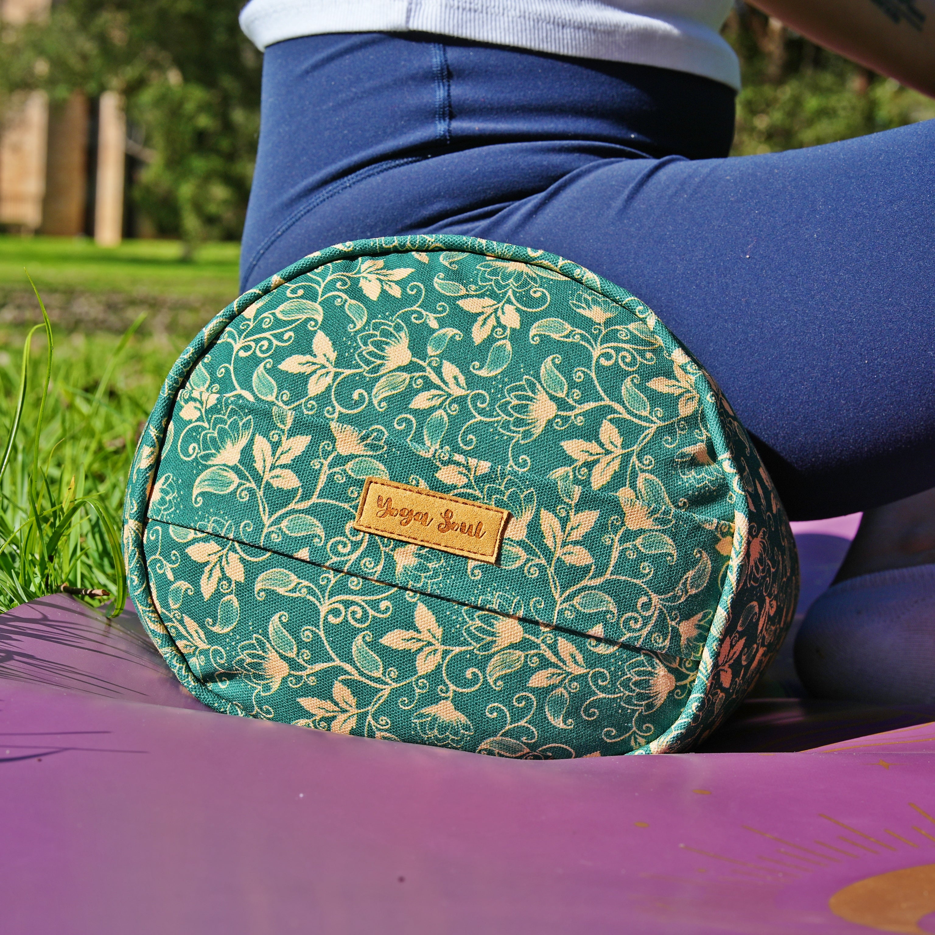 Round Yoga Bolster | Shanti Lotus| Forrest