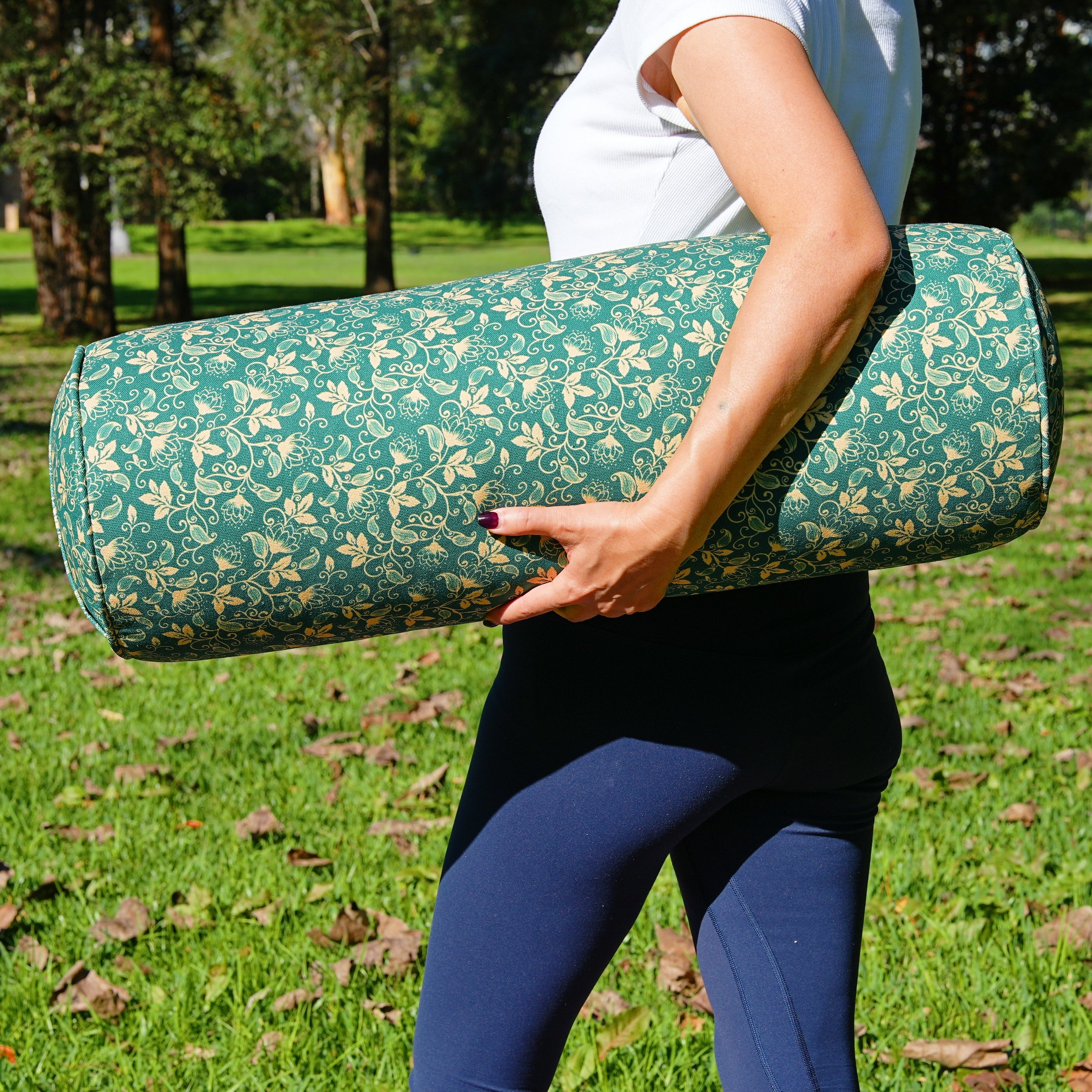 Round Yoga Bolster | Shanti Lotus| Forrest