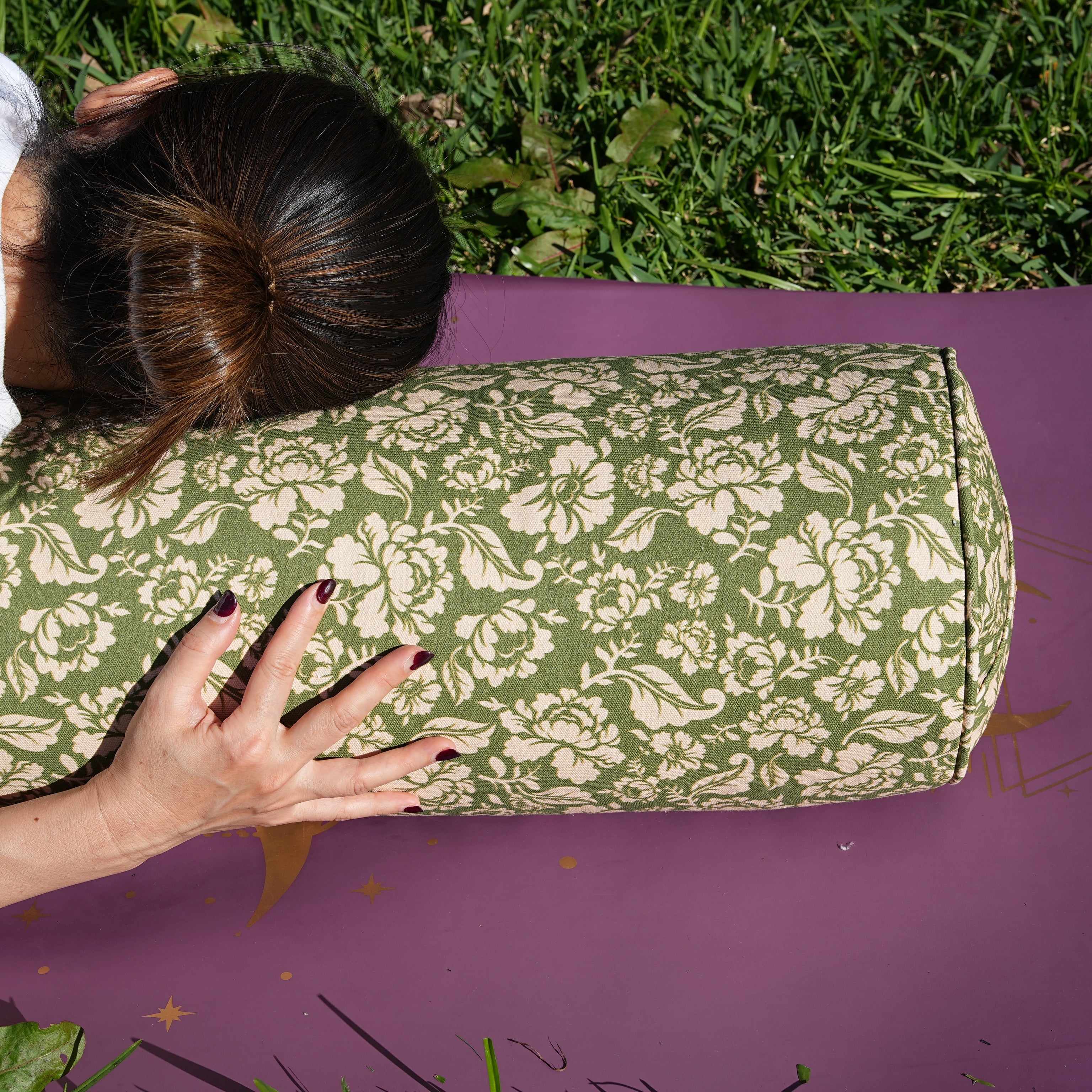 Round Yoga Bolster | Ananda Rose | Olive