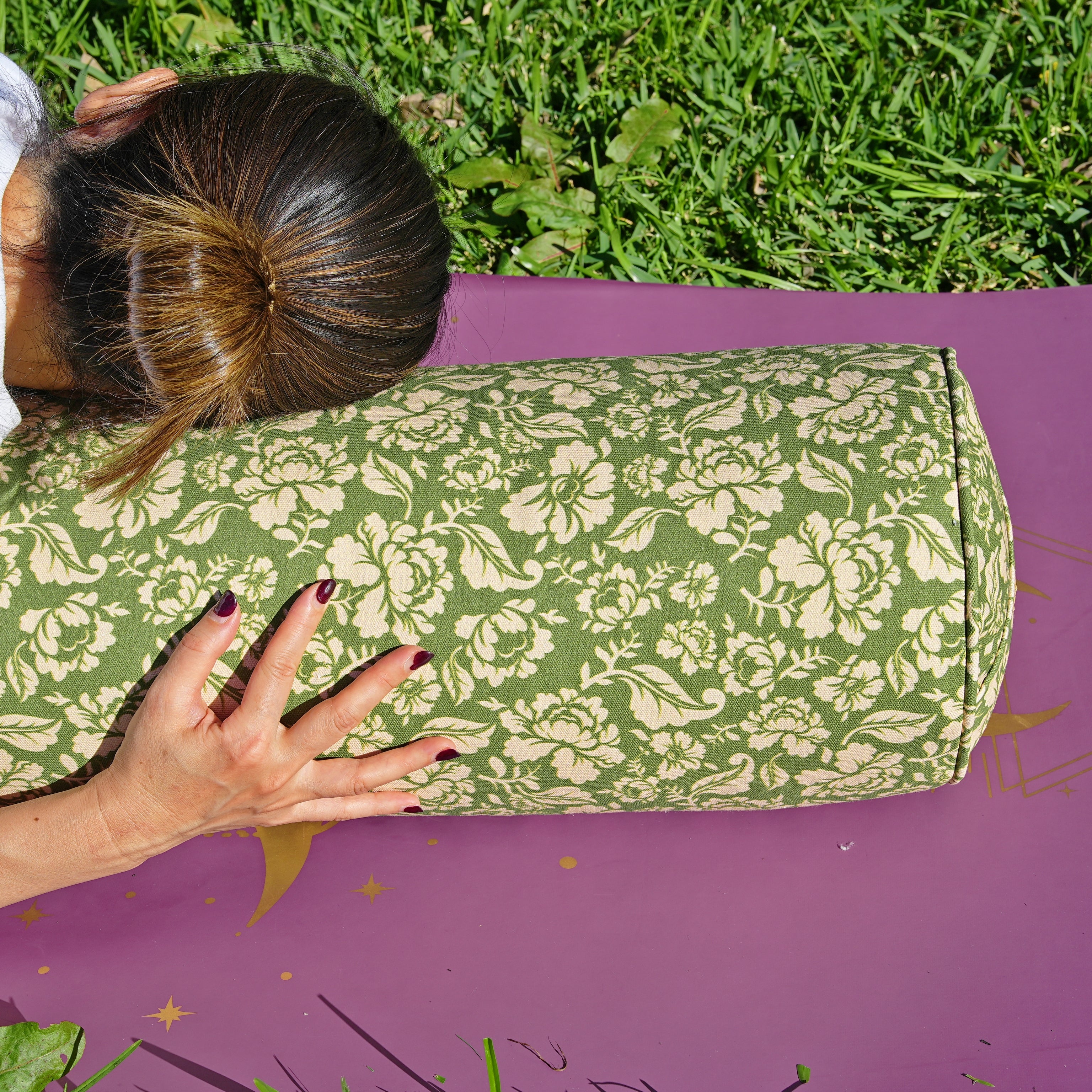 Round Yoga Bolster | Ananda Rose | Olive