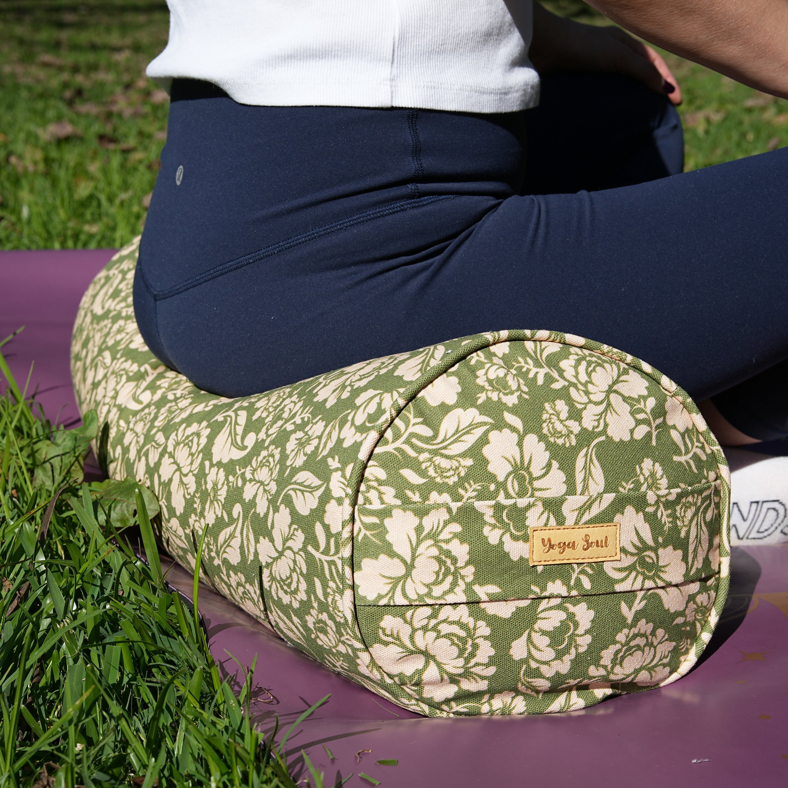 Round Yoga Bolster | Ananda Rose | Olive
