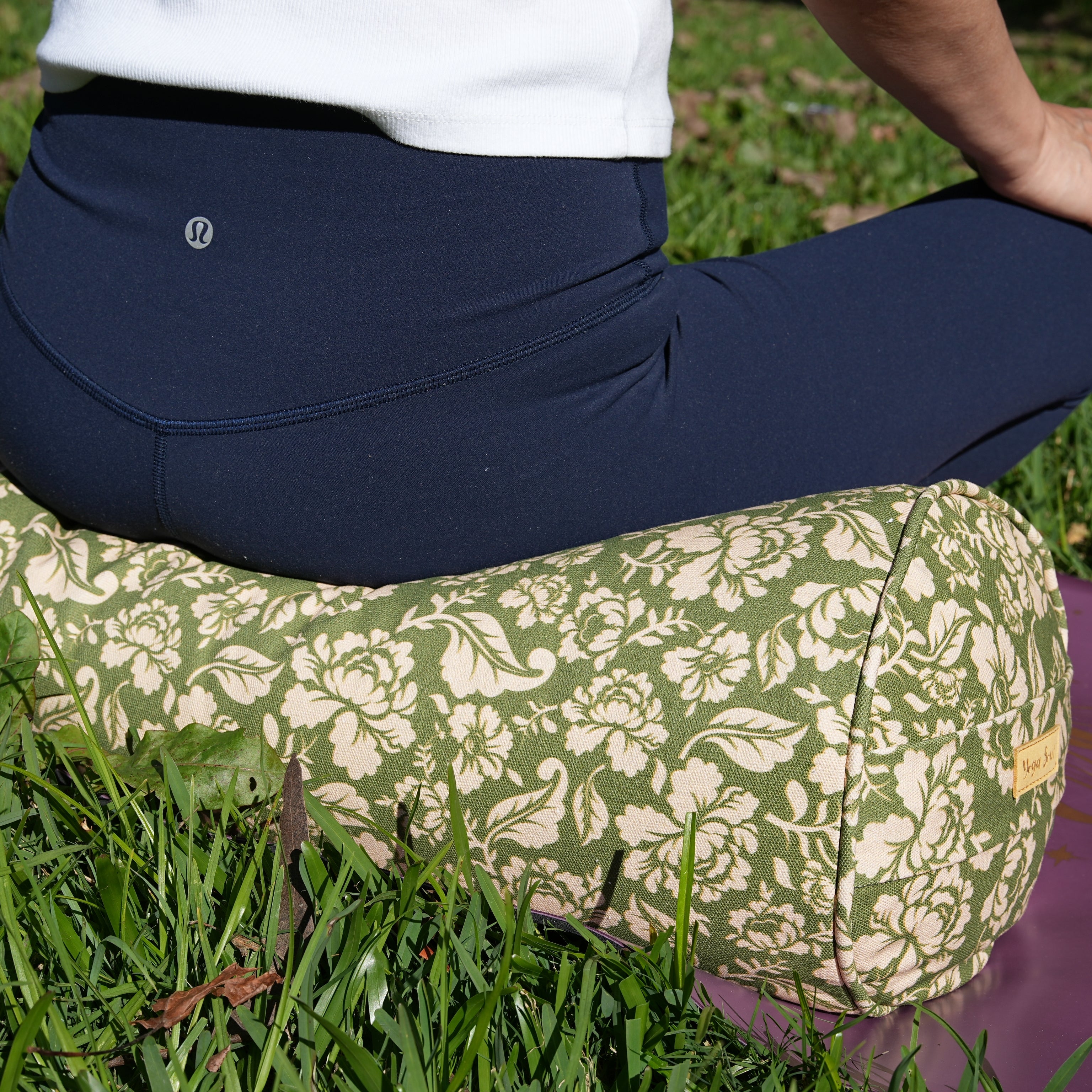 Round Yoga Bolster | Ananda Rose | Olive