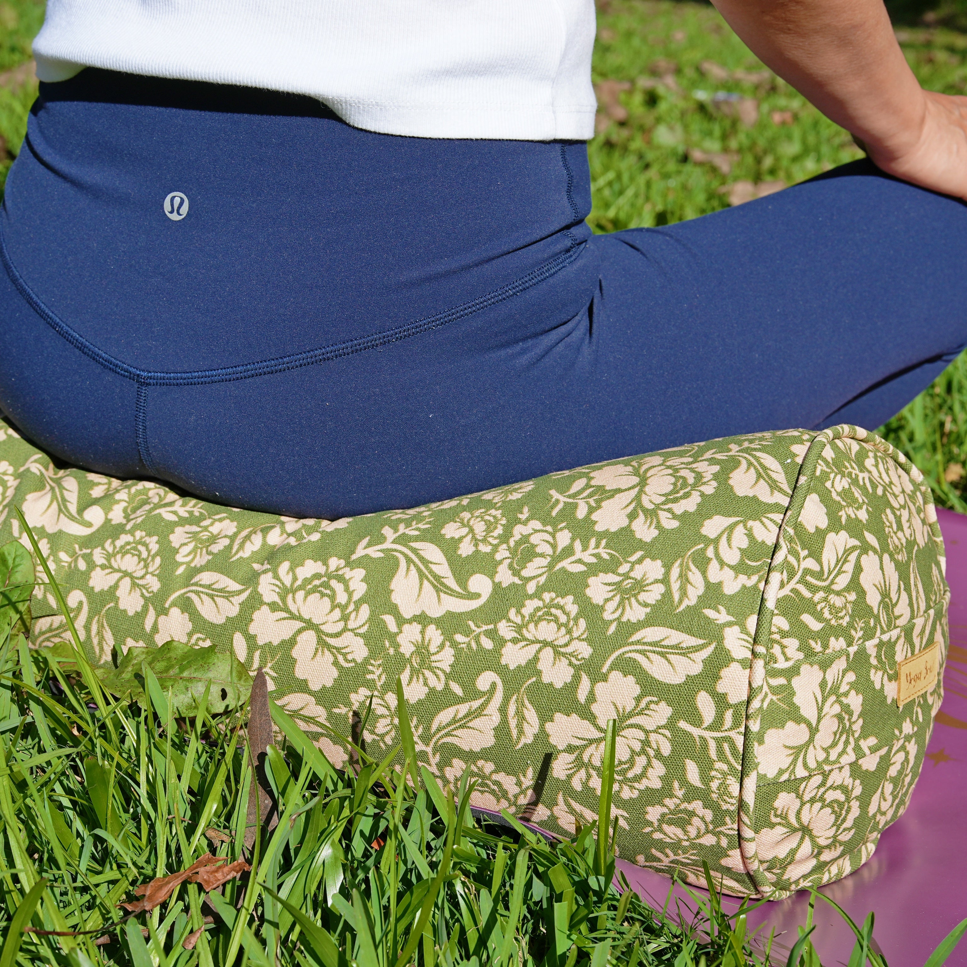 Round Yoga Bolster | Ananda Rose | Olive