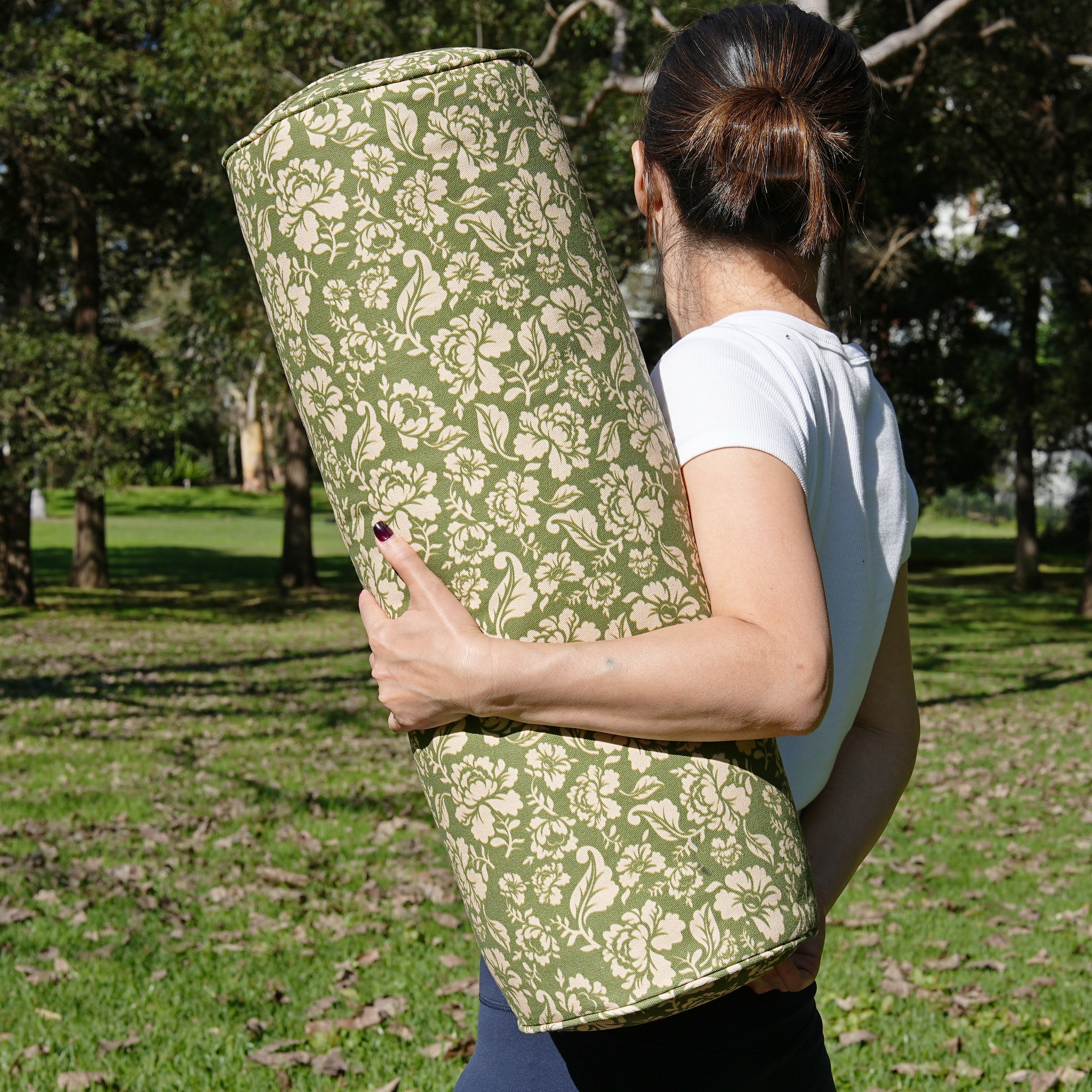 Round Yoga Bolster | Ananda Rose | Olive