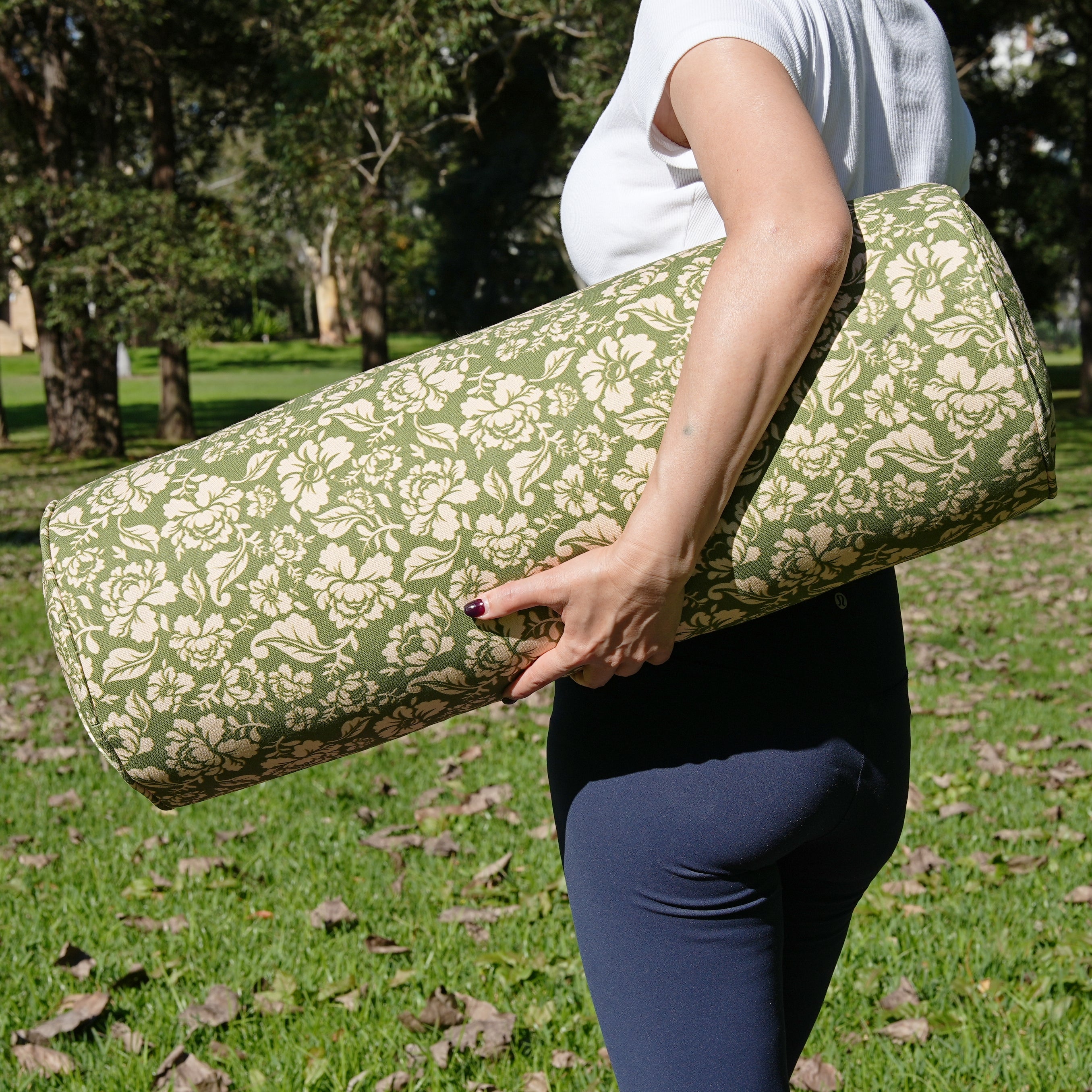 Round Yoga Bolster | Ananda Rose | Olive