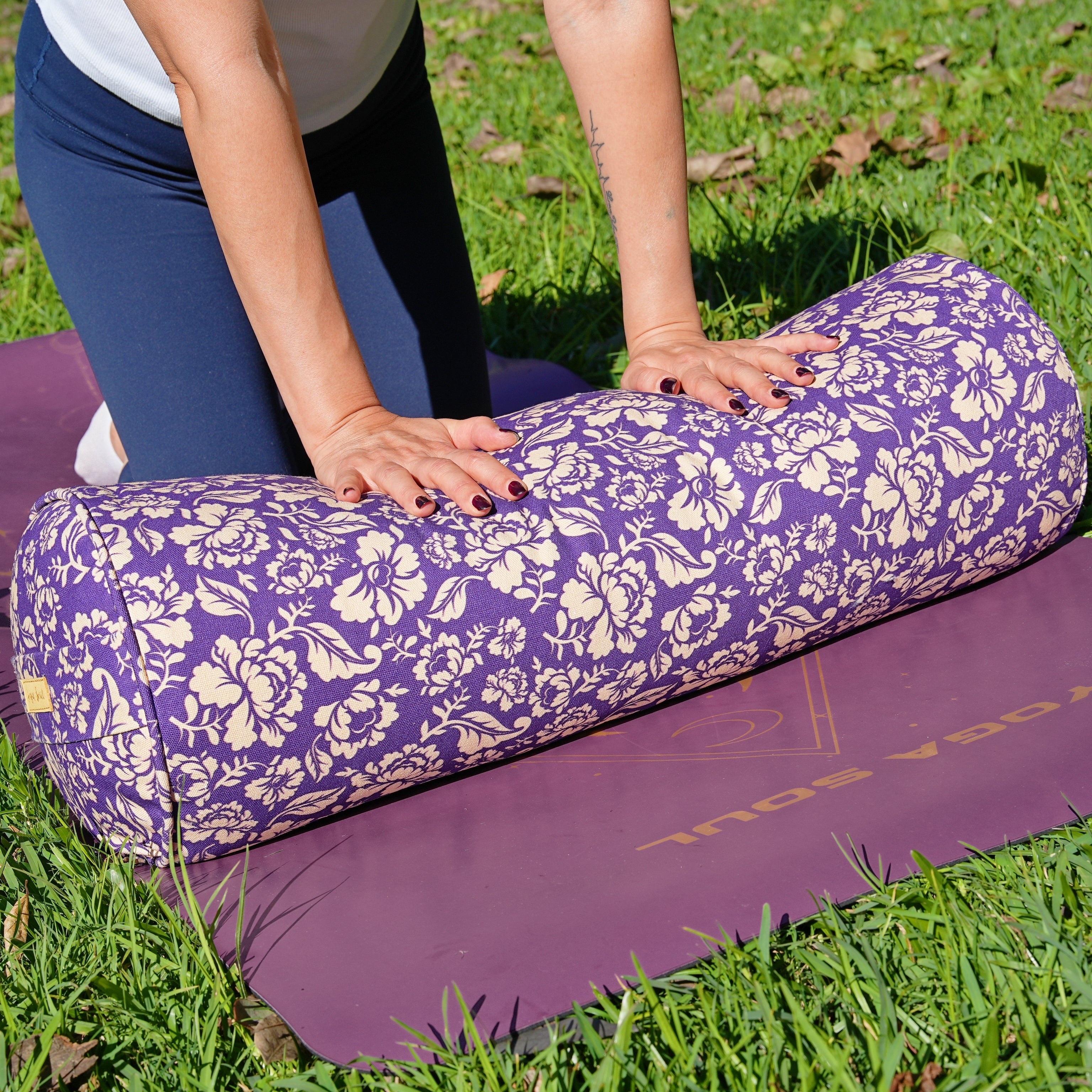 Round Yoga Bolster | Ananda Rose | Mystic Violet