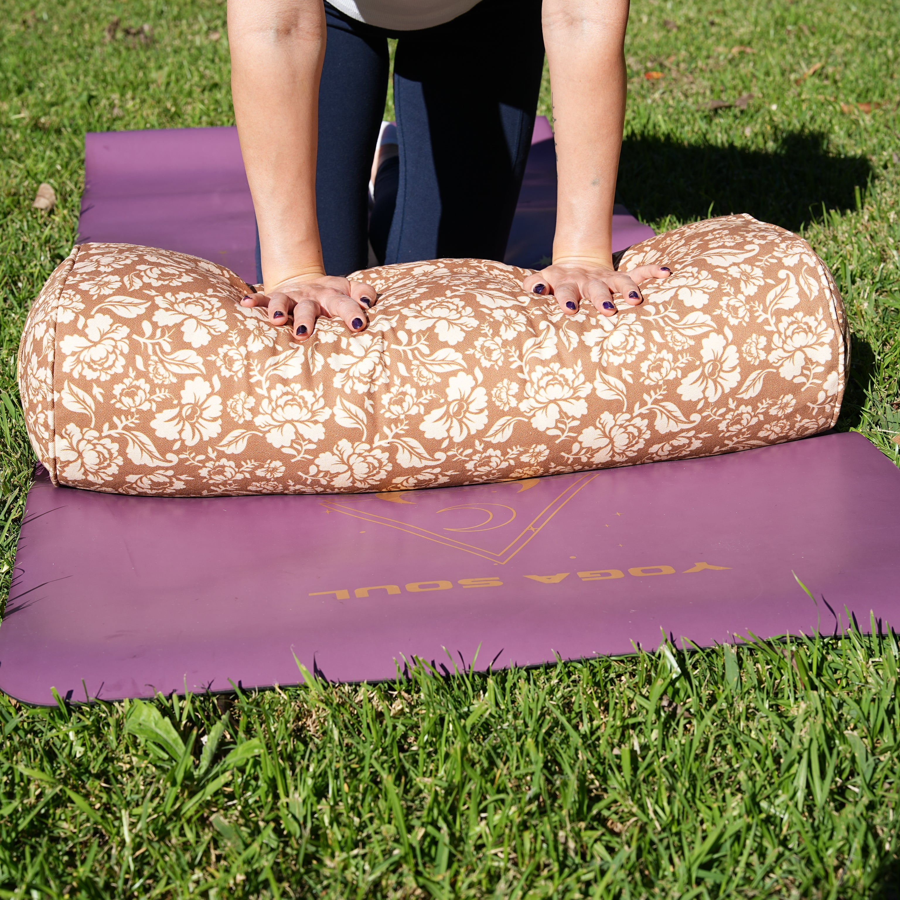 Oval Yoga Bolster | Ananda Rose | Caramel