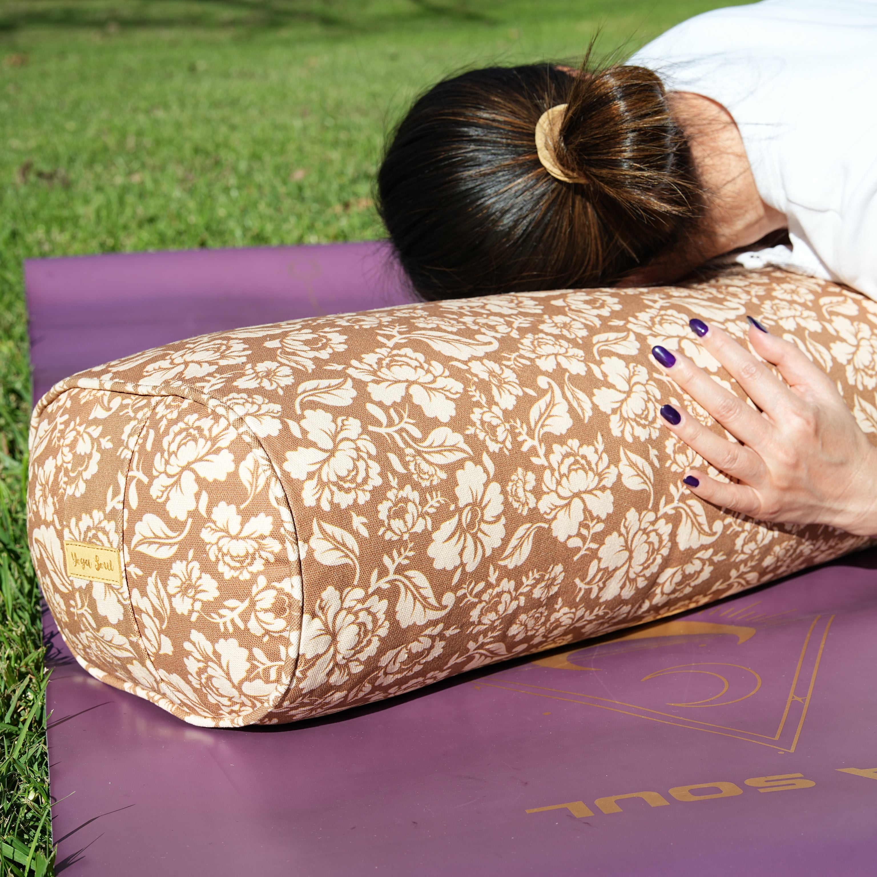 Oval Yoga Bolster | Ananda Rose | Caramel