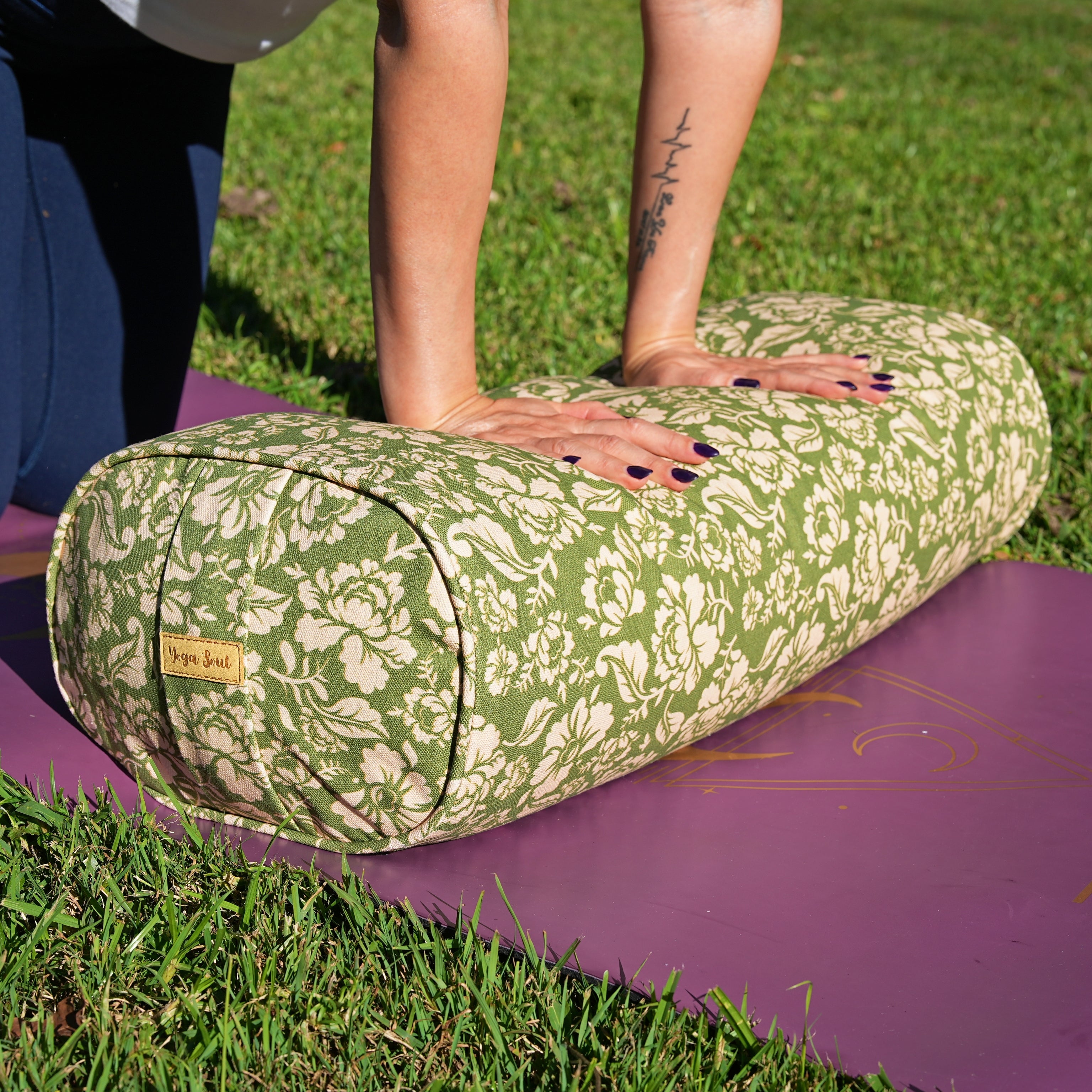 Oval Yoga Bolster | Ananda Rose | Olive