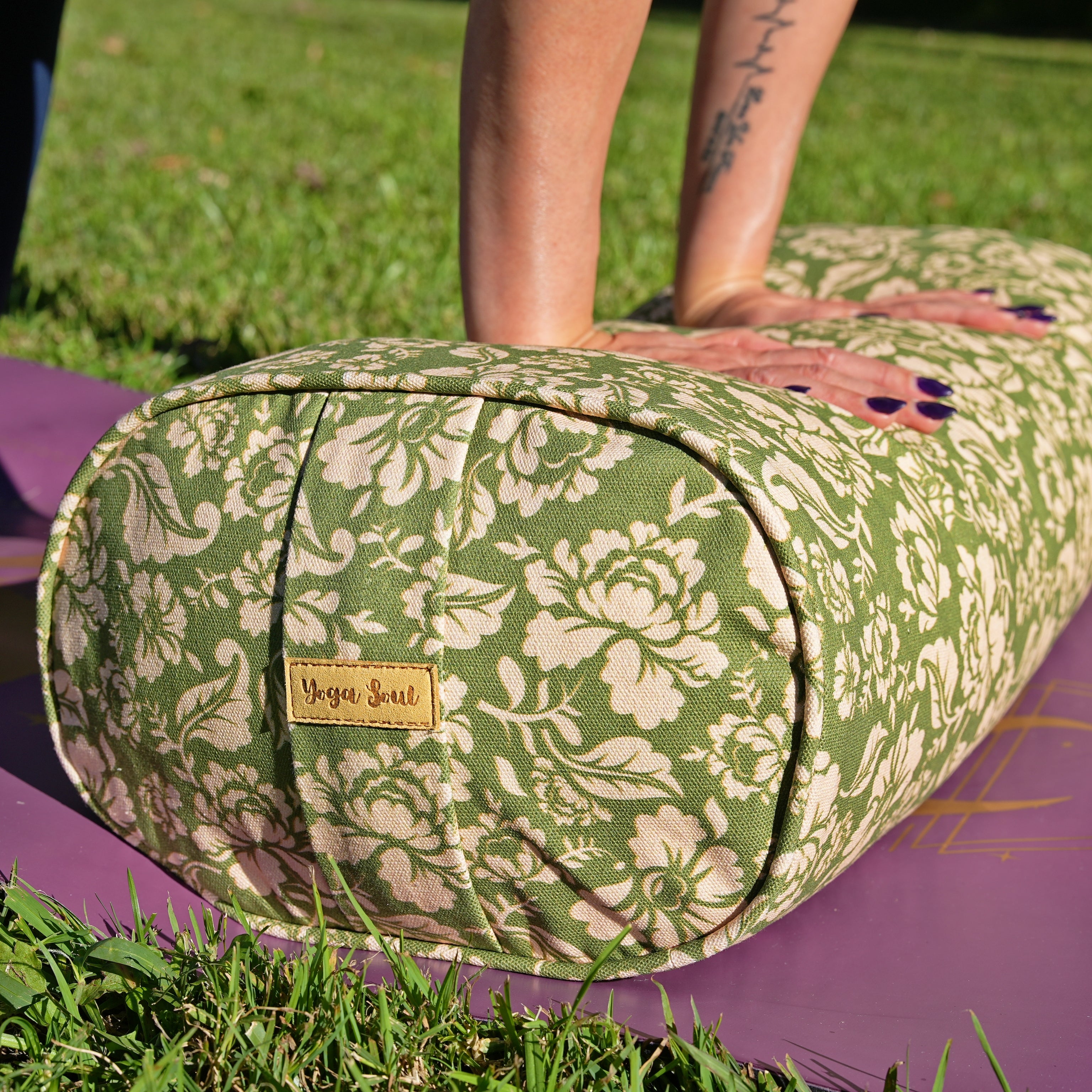 Oval Yoga Bolster | Ananda Rose | Olive