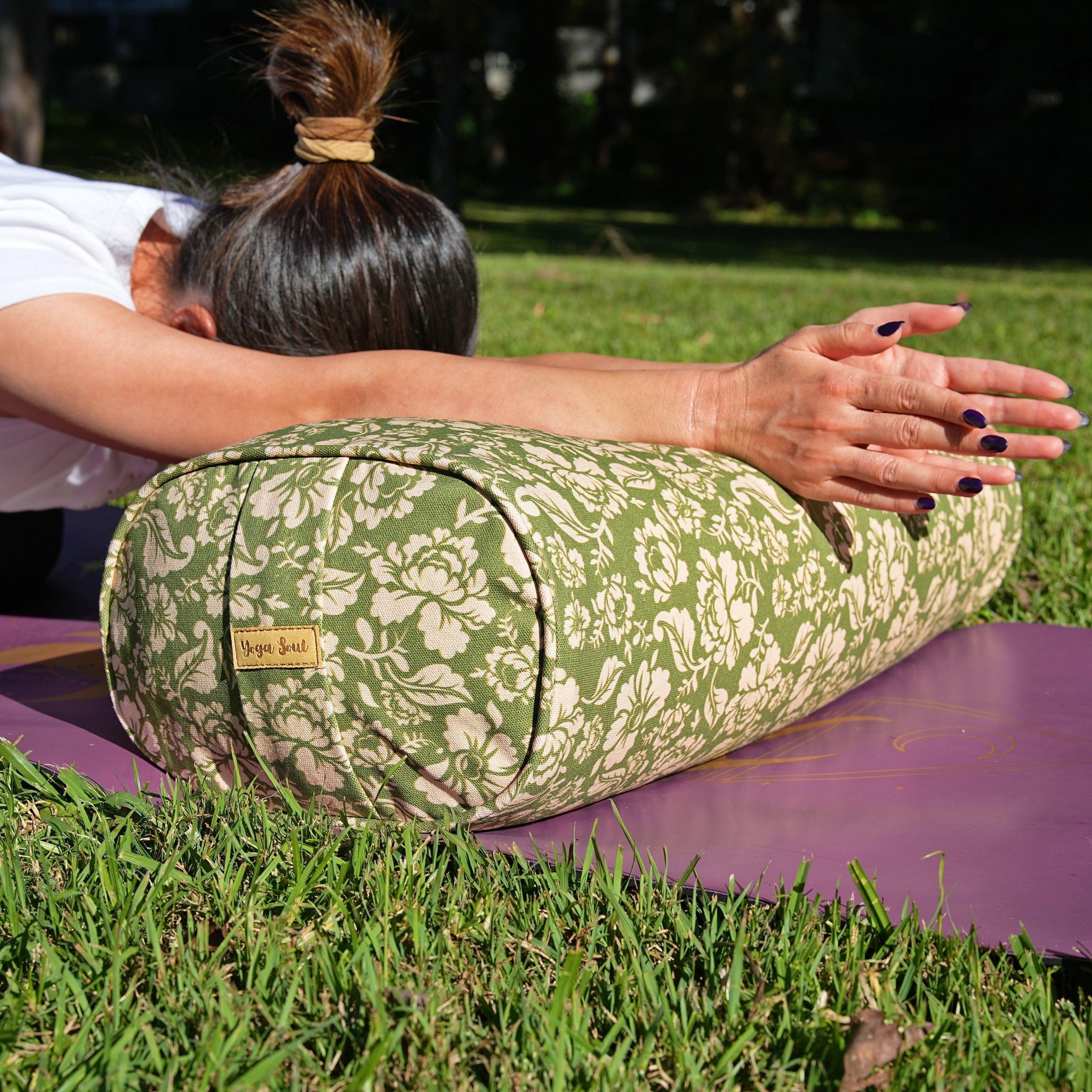 Oval Yoga Bolster | Ananda Rose | Olive
