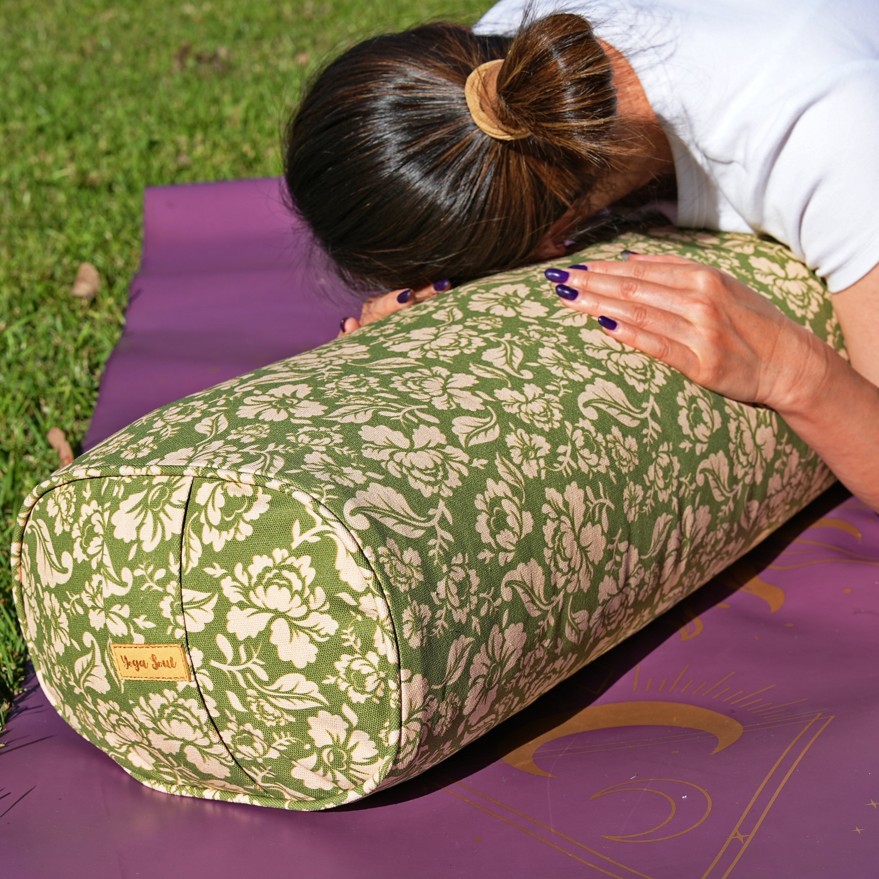 Oval Yoga Bolster | Ananda Rose | Olive