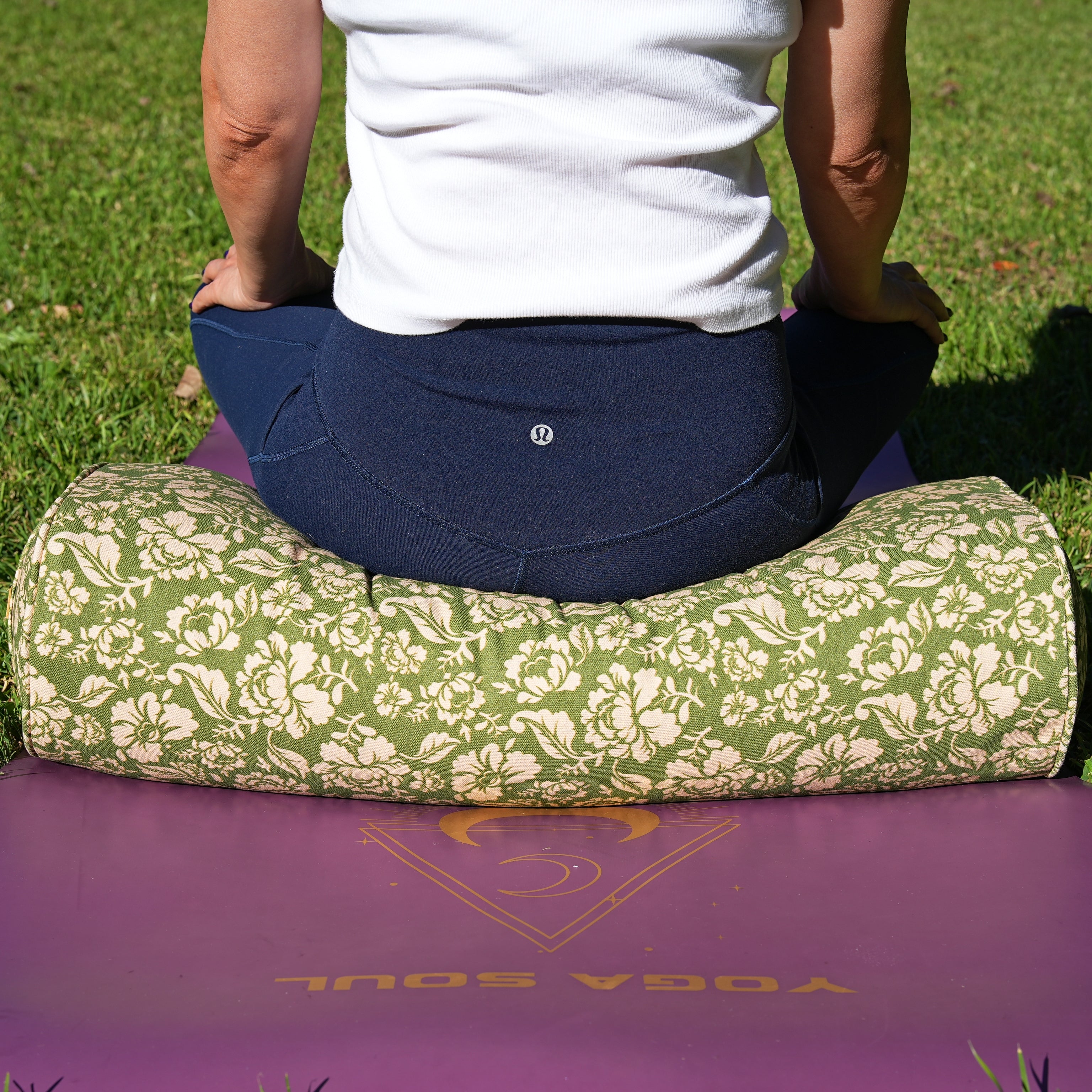 Oval Yoga Bolster | Ananda Rose | Olive