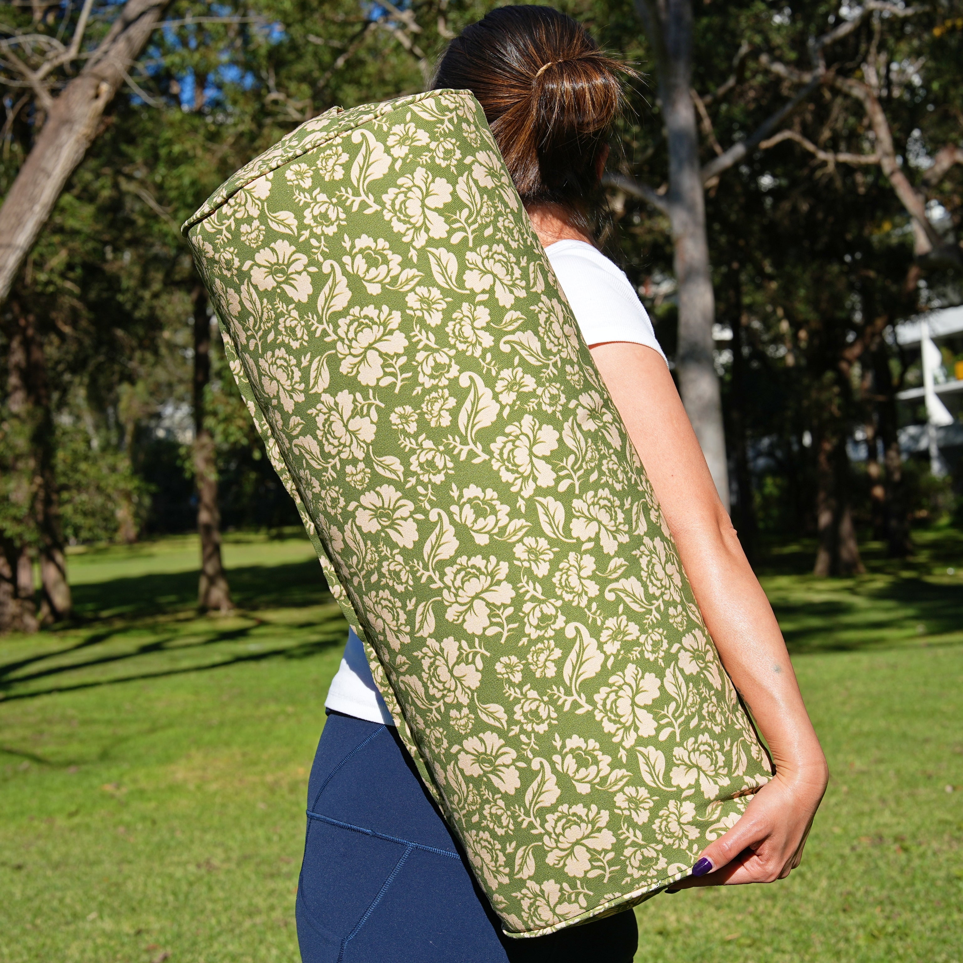Oval Yoga Bolster | Ananda Rose | Olive