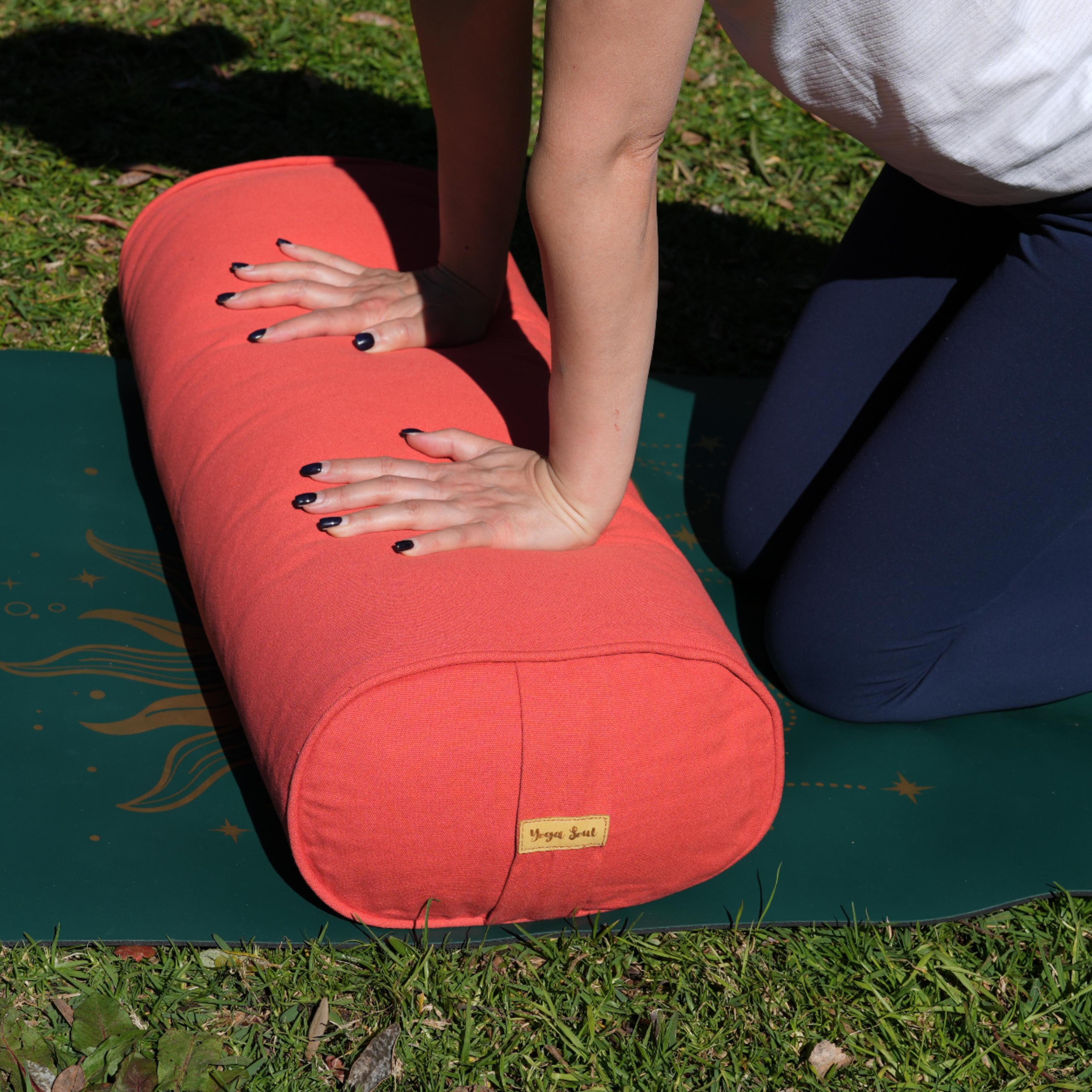 Oval Yoga Bolster | Pure | Red Orange