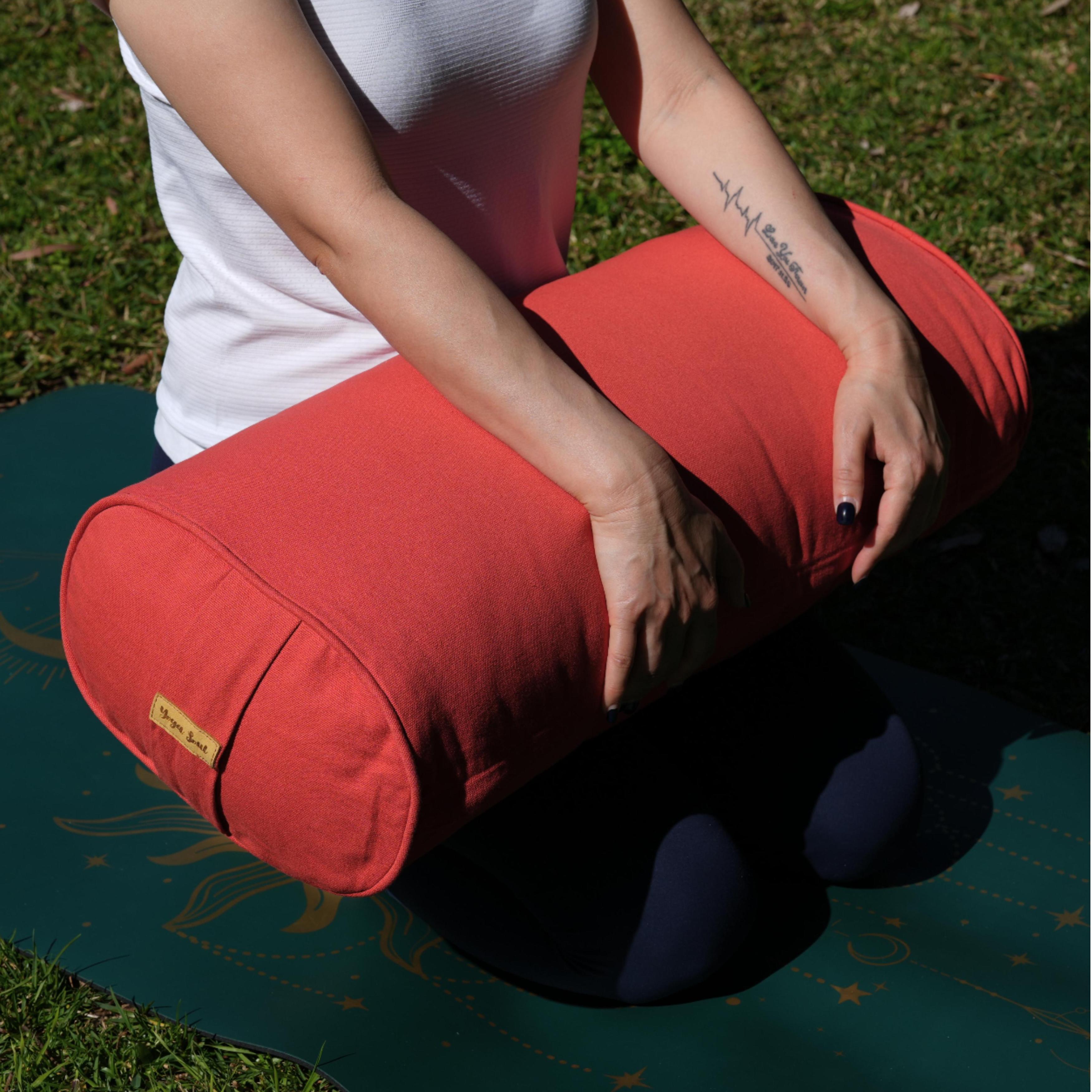 Oval Yoga Bolster | Pure | Red Orange