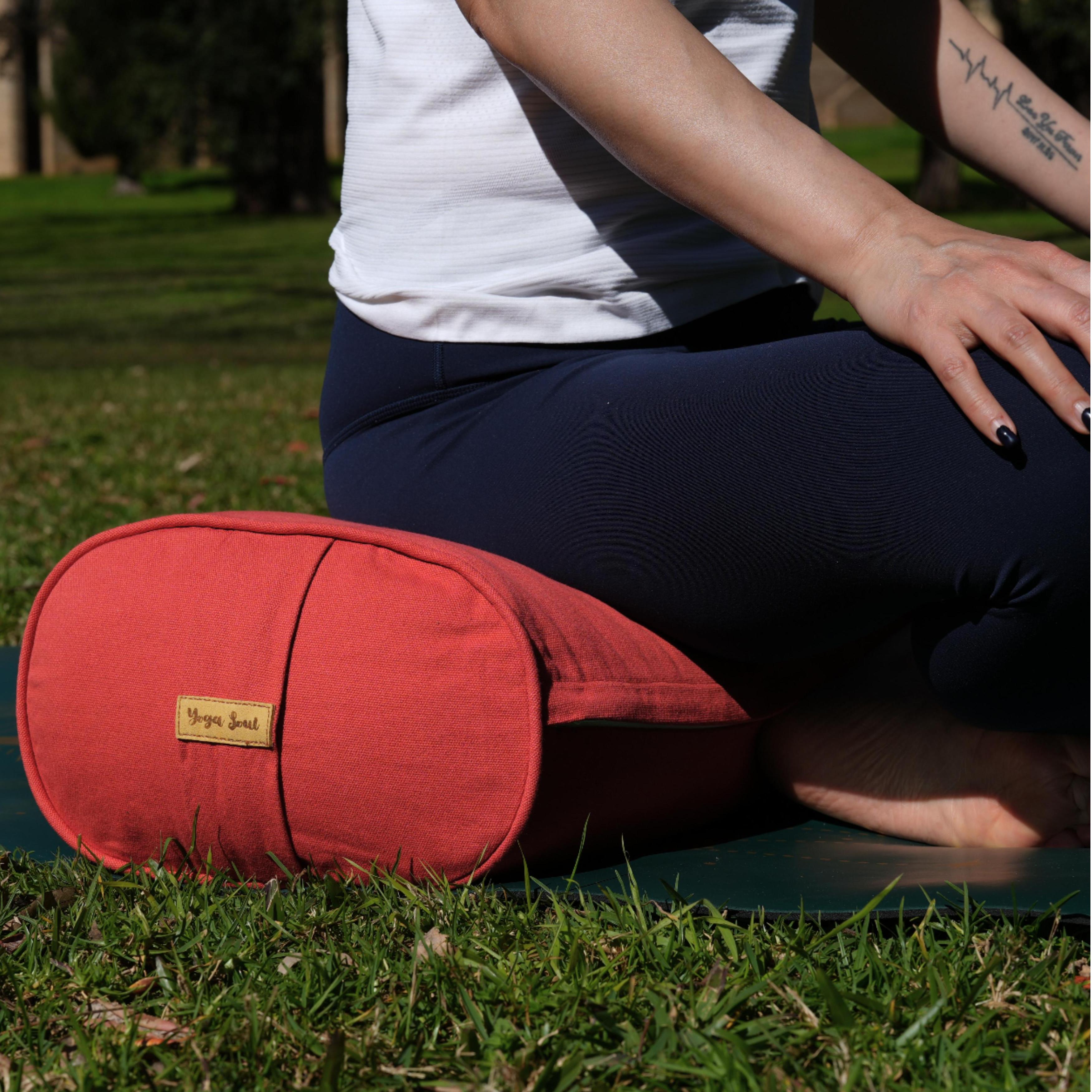 Oval Yoga Bolster | Pure | Red Orange