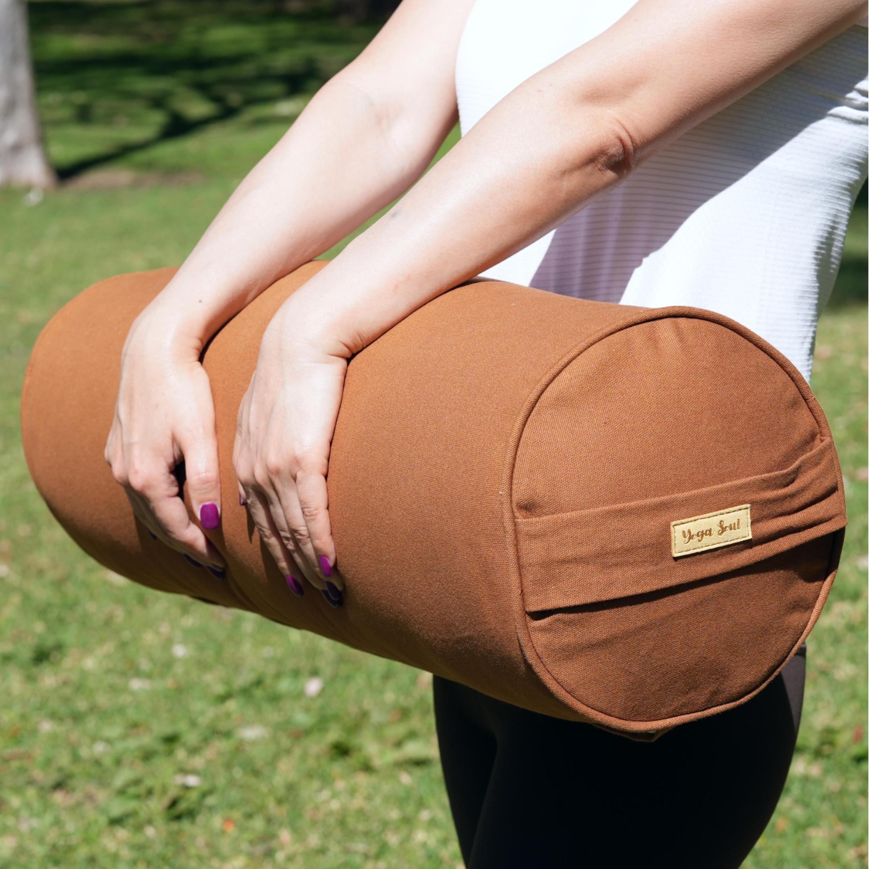 Round Yoga Bolster | Pure | Caramel