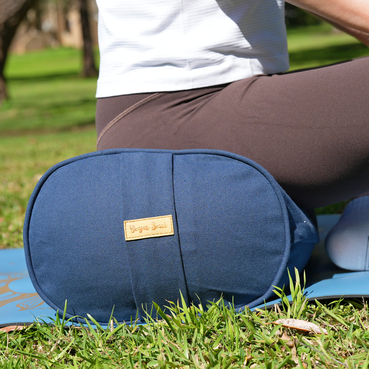Oval Yoga Bolster | Nila Navy