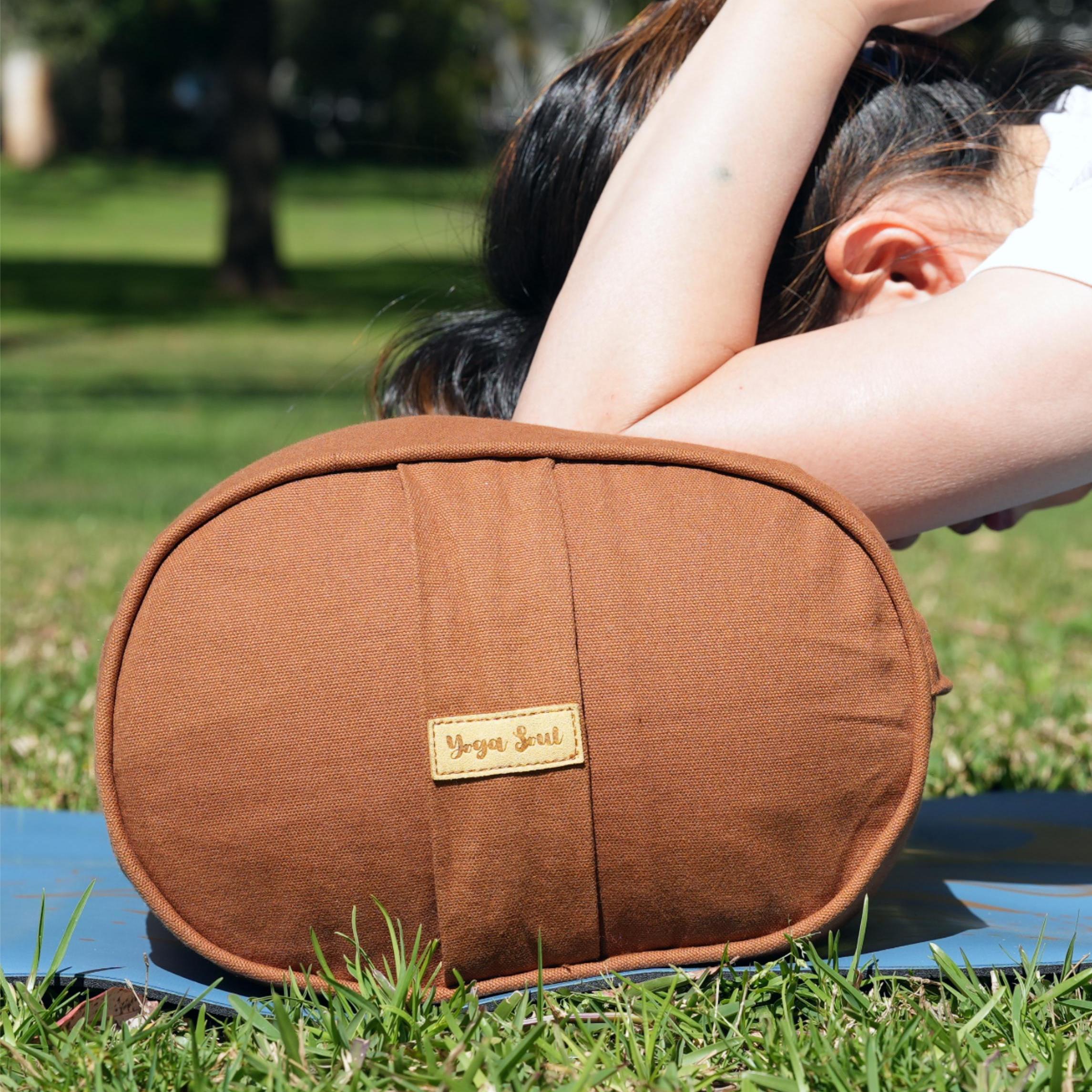 Oval Yoga Bolster | Pure | Caramel