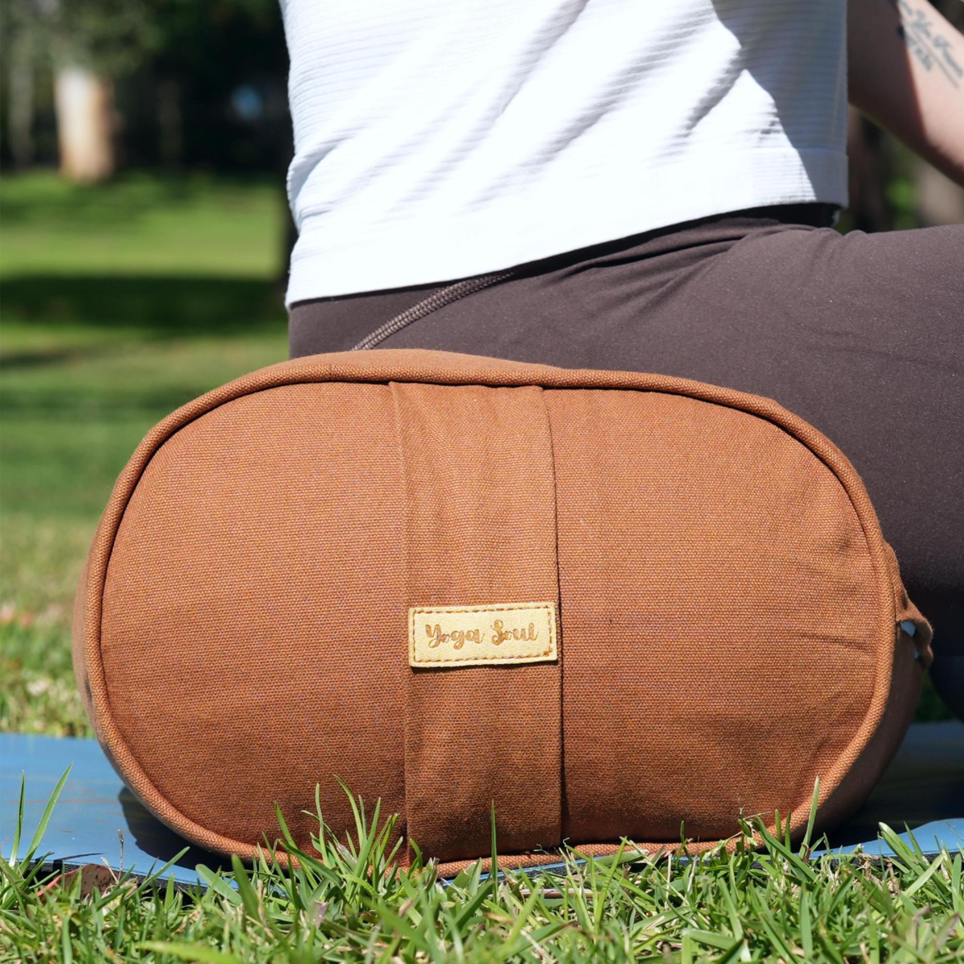 Oval Yoga Bolster | Pure | Caramel