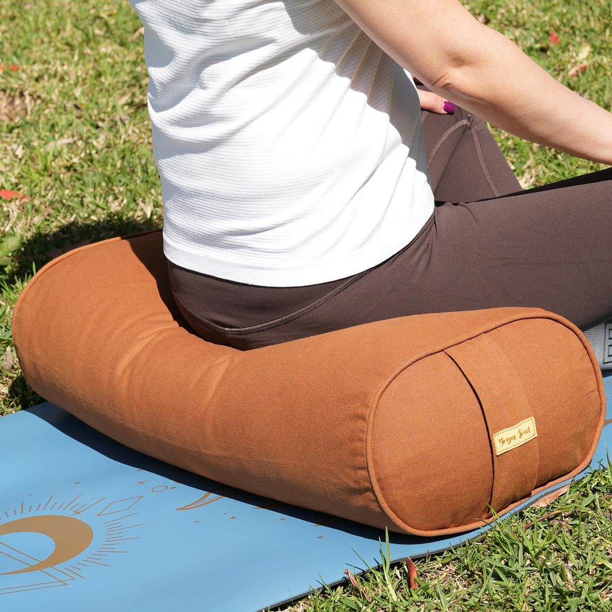Oval Yoga Bolster | Bhumi Caramel
