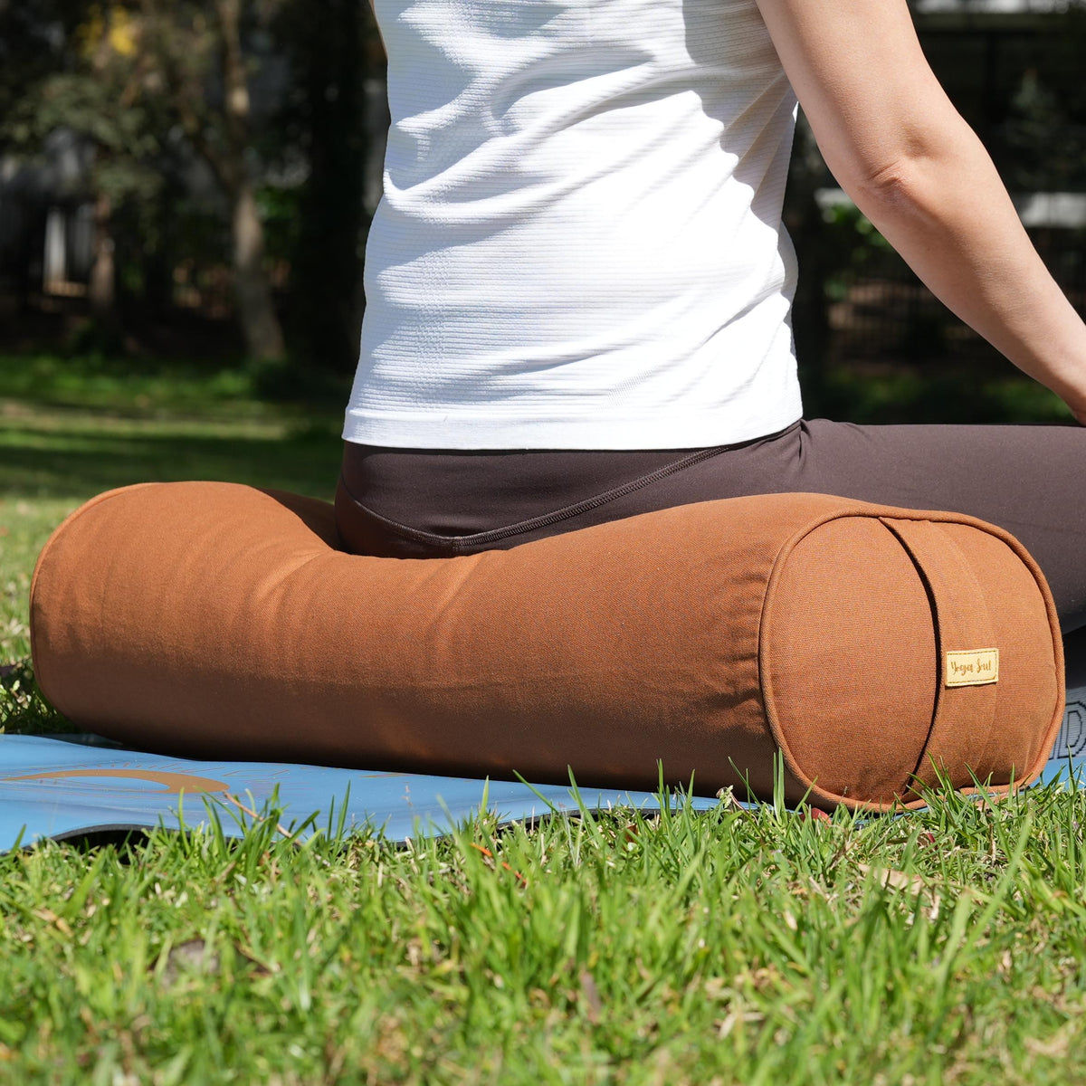 Oval Yoga Bolster | Bhumi Caramel