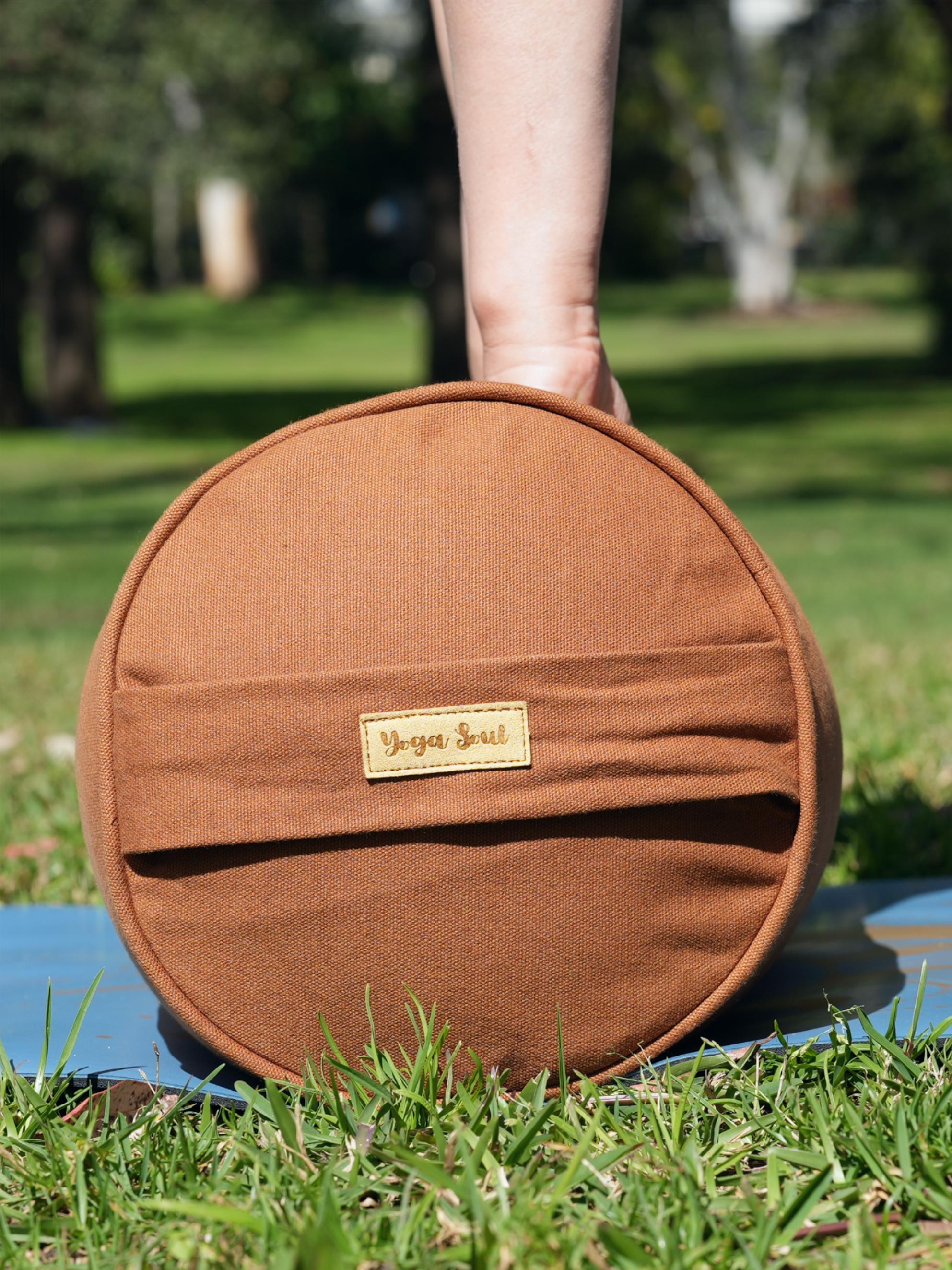 Round Yoga Bolster | Pure | Caramel