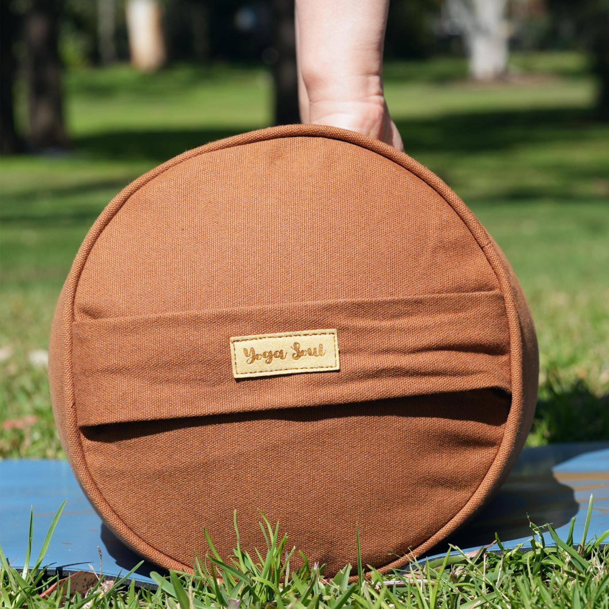 Round Yoga Bolster | Pure | Caramel