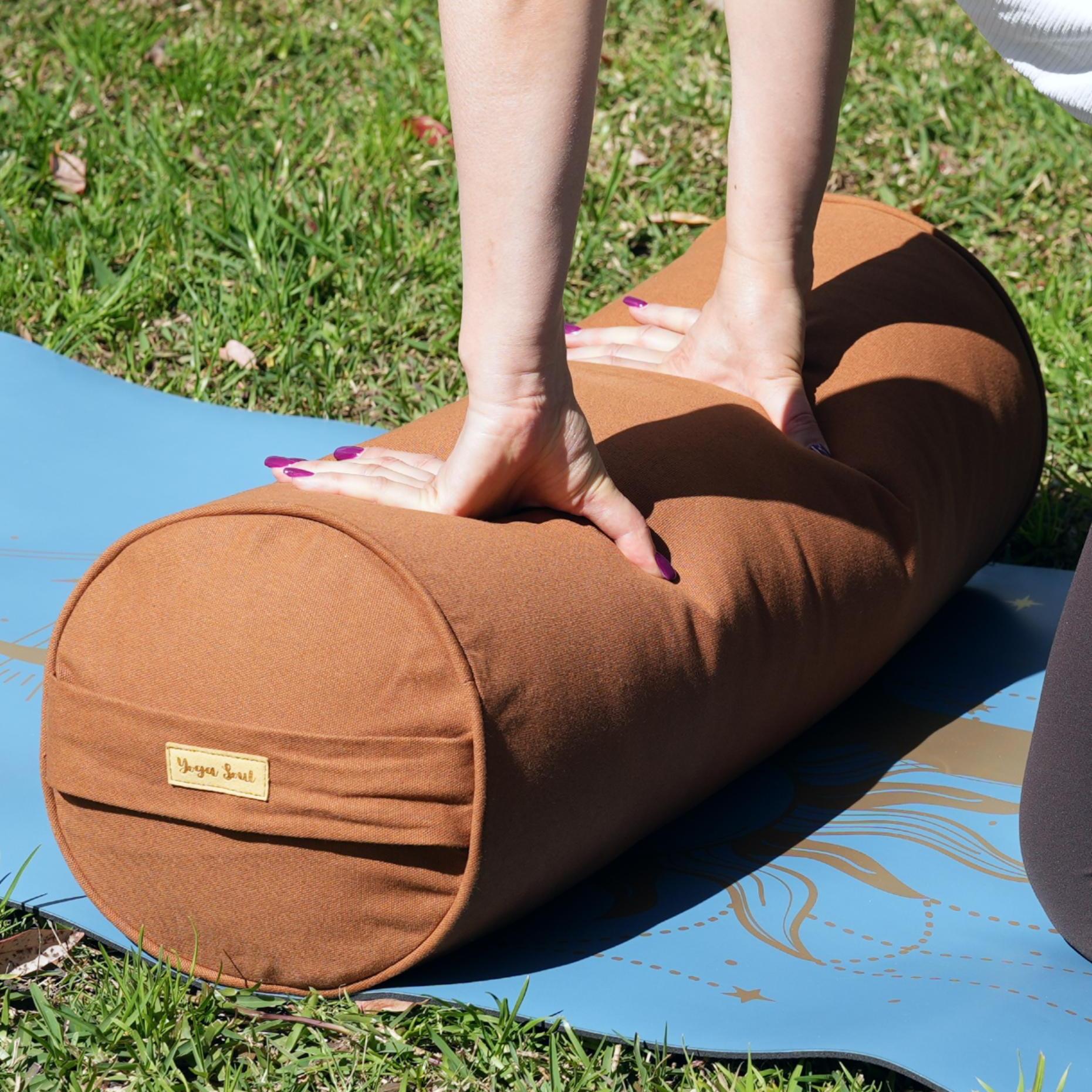 Round Yoga Bolster | Pure | Caramel