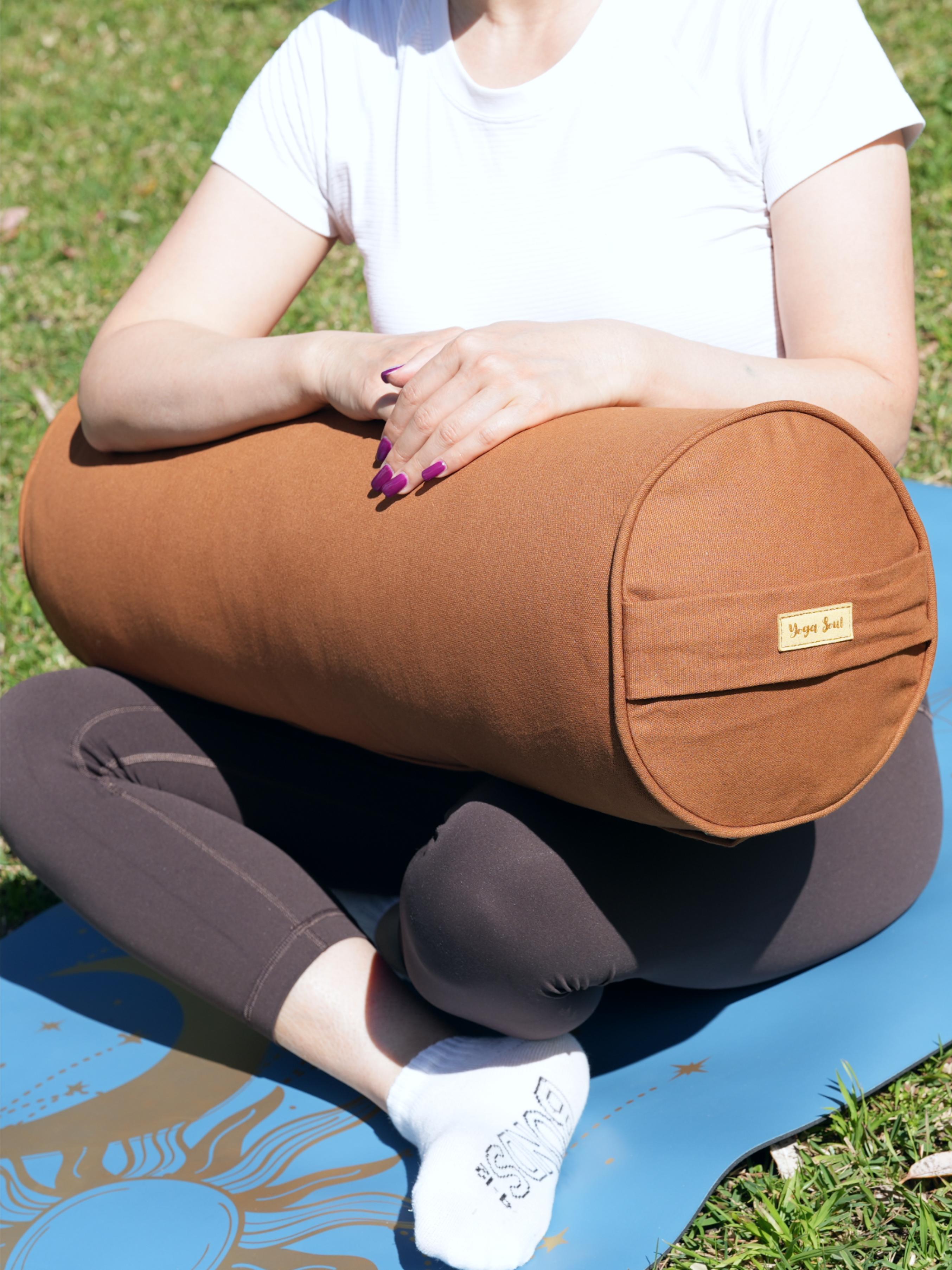 Round Yoga Bolster | Pure | Caramel