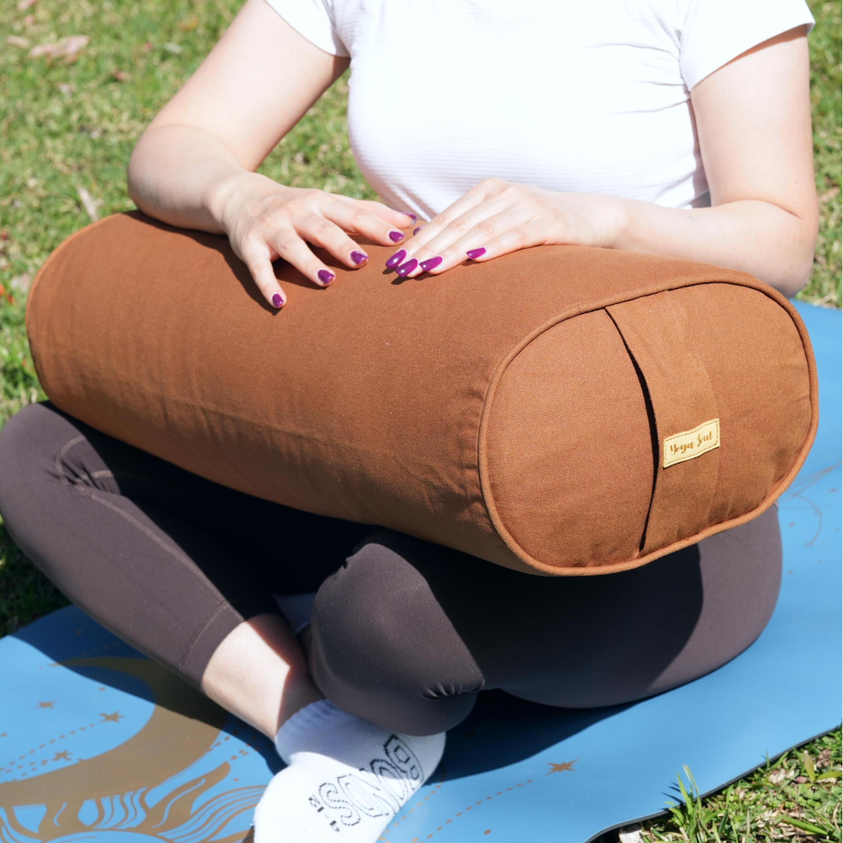 Oval Yoga Bolster | Pure | Caramel