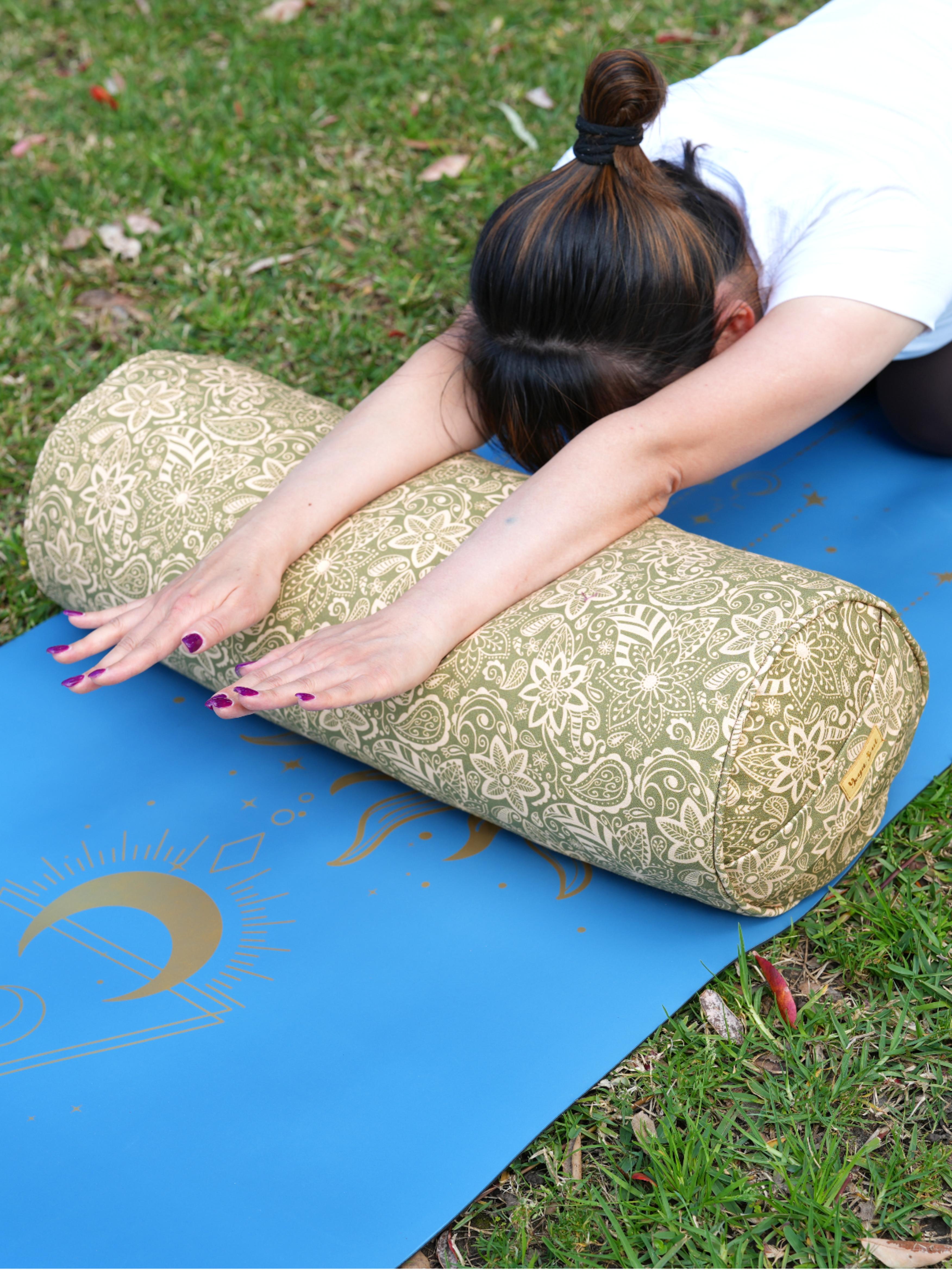 Round Yoga Bolster | StarFlower | Olive