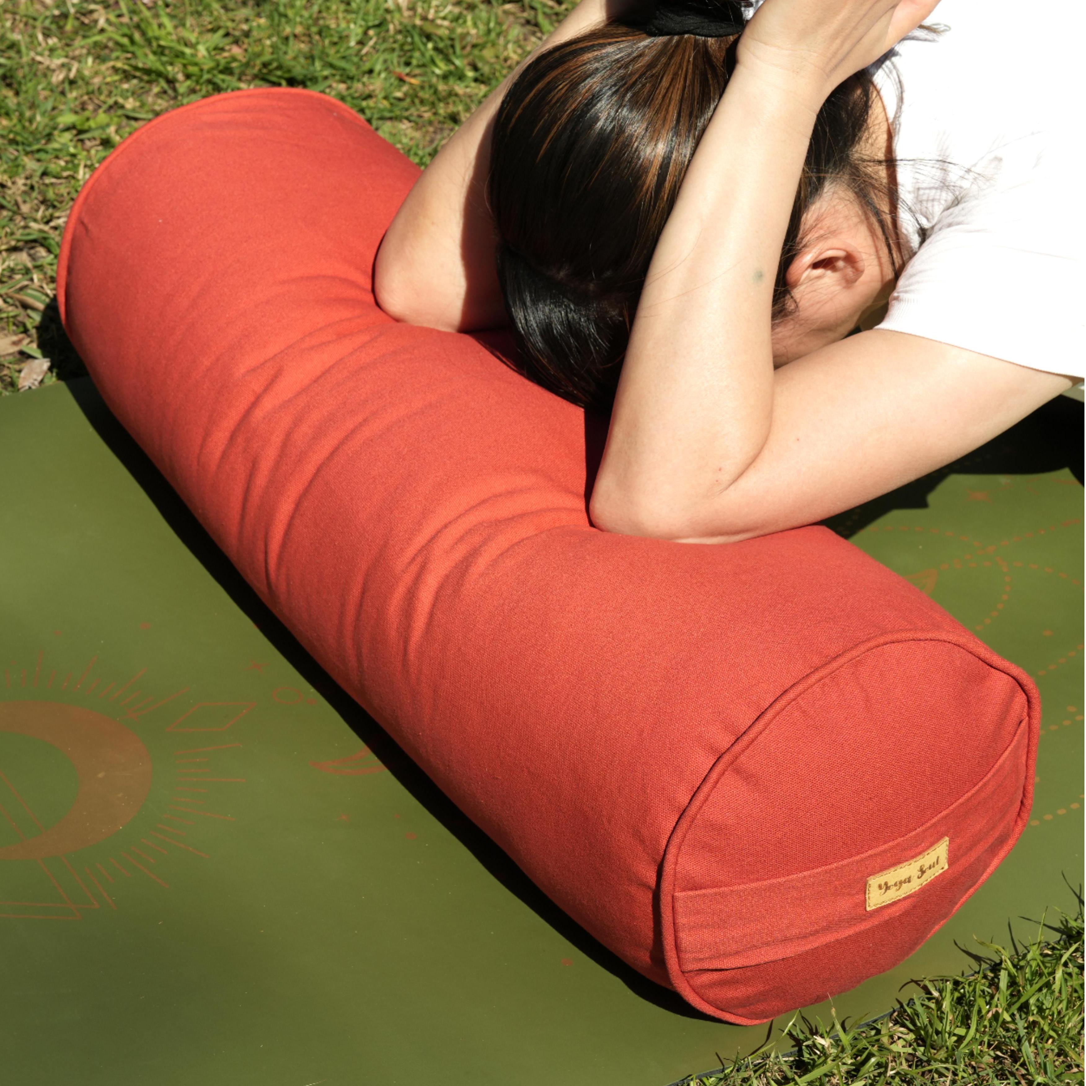 Round Yoga Bolster | Pure | Red Orange
