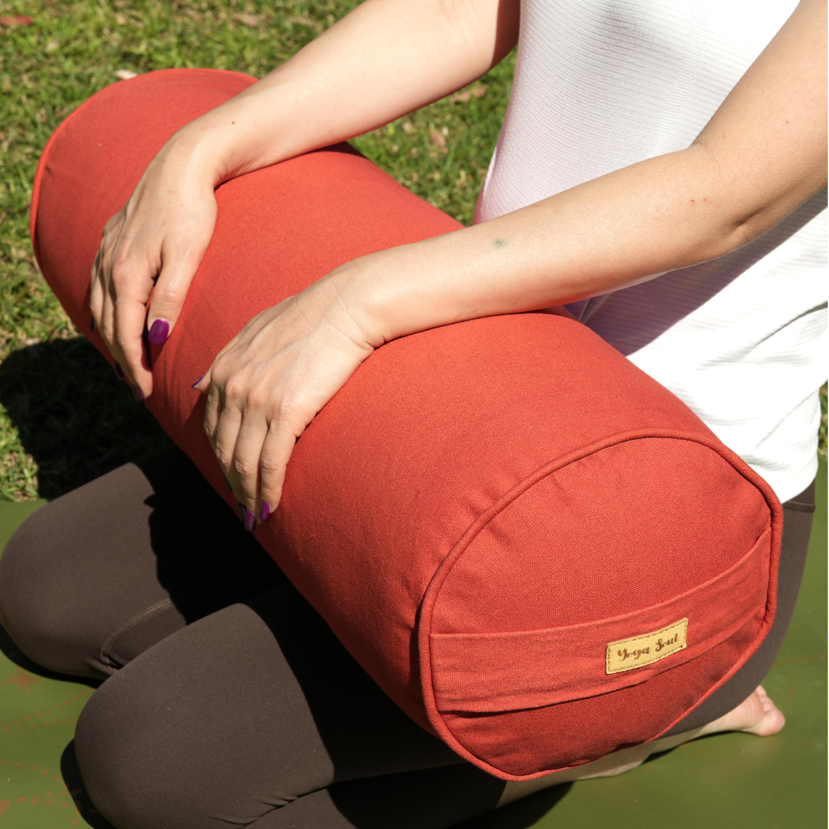 Round Yoga Bolster | Pure | Red Orange