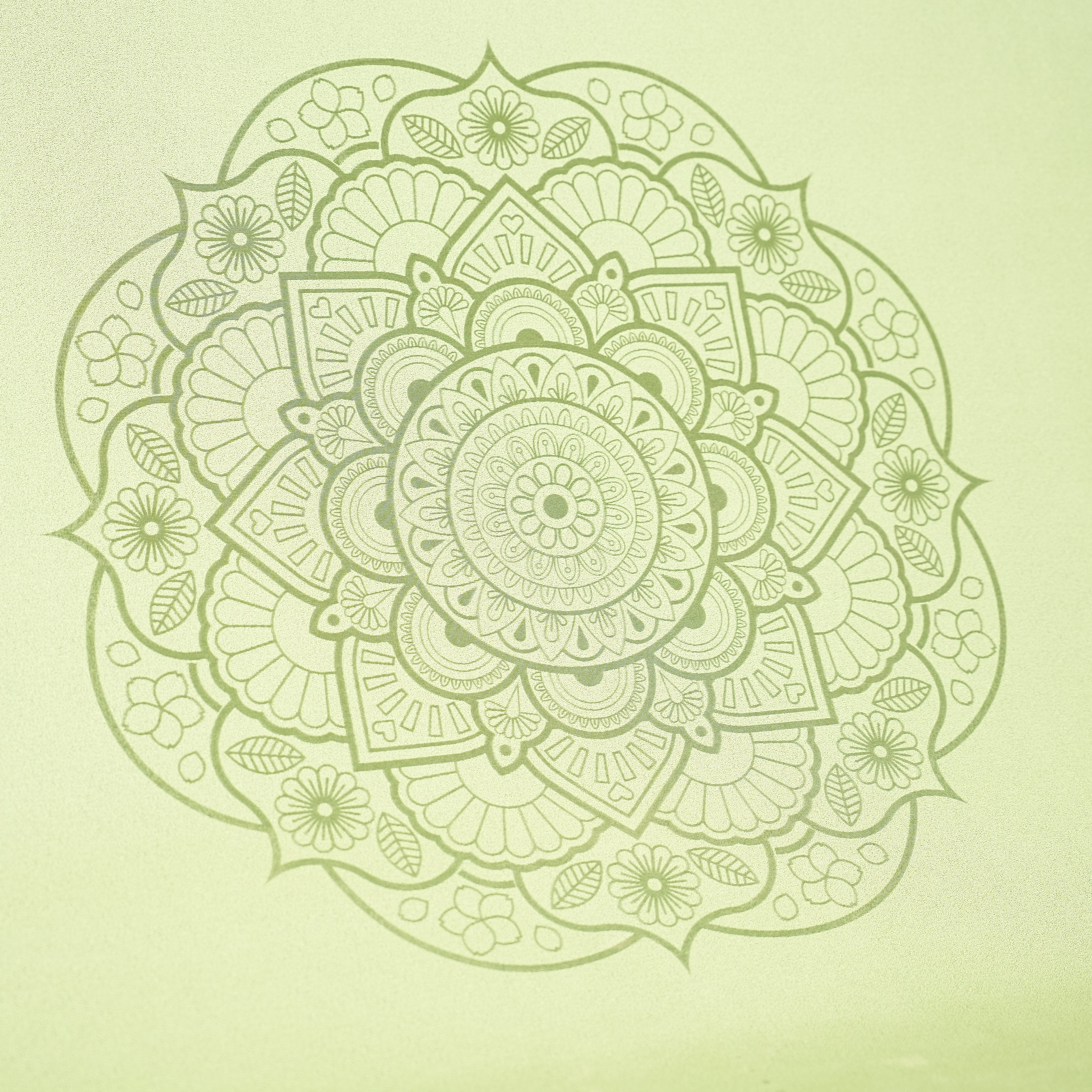 PowerPro Yoga Mat | Olive Mandala