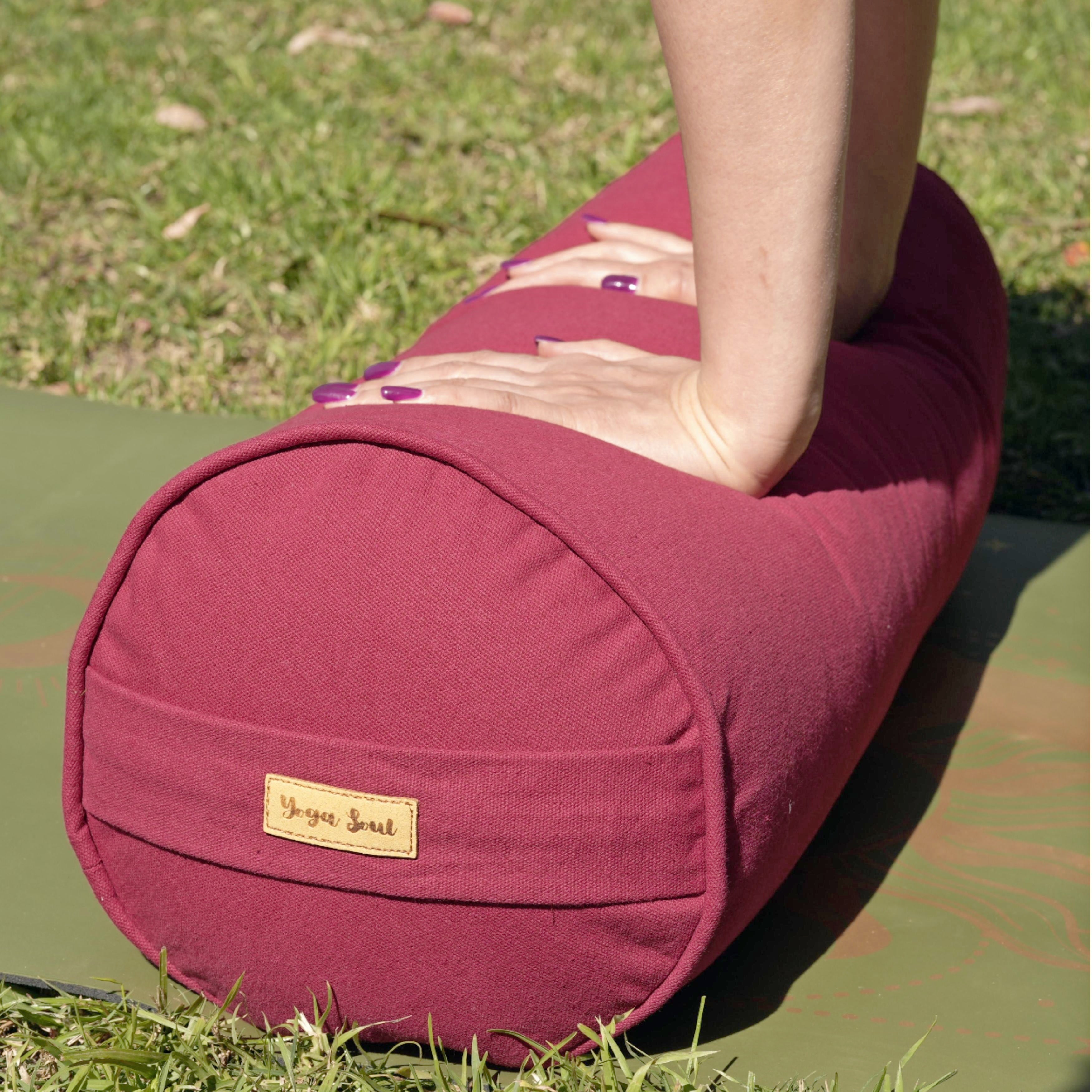 Round Yoga Bolster | Red