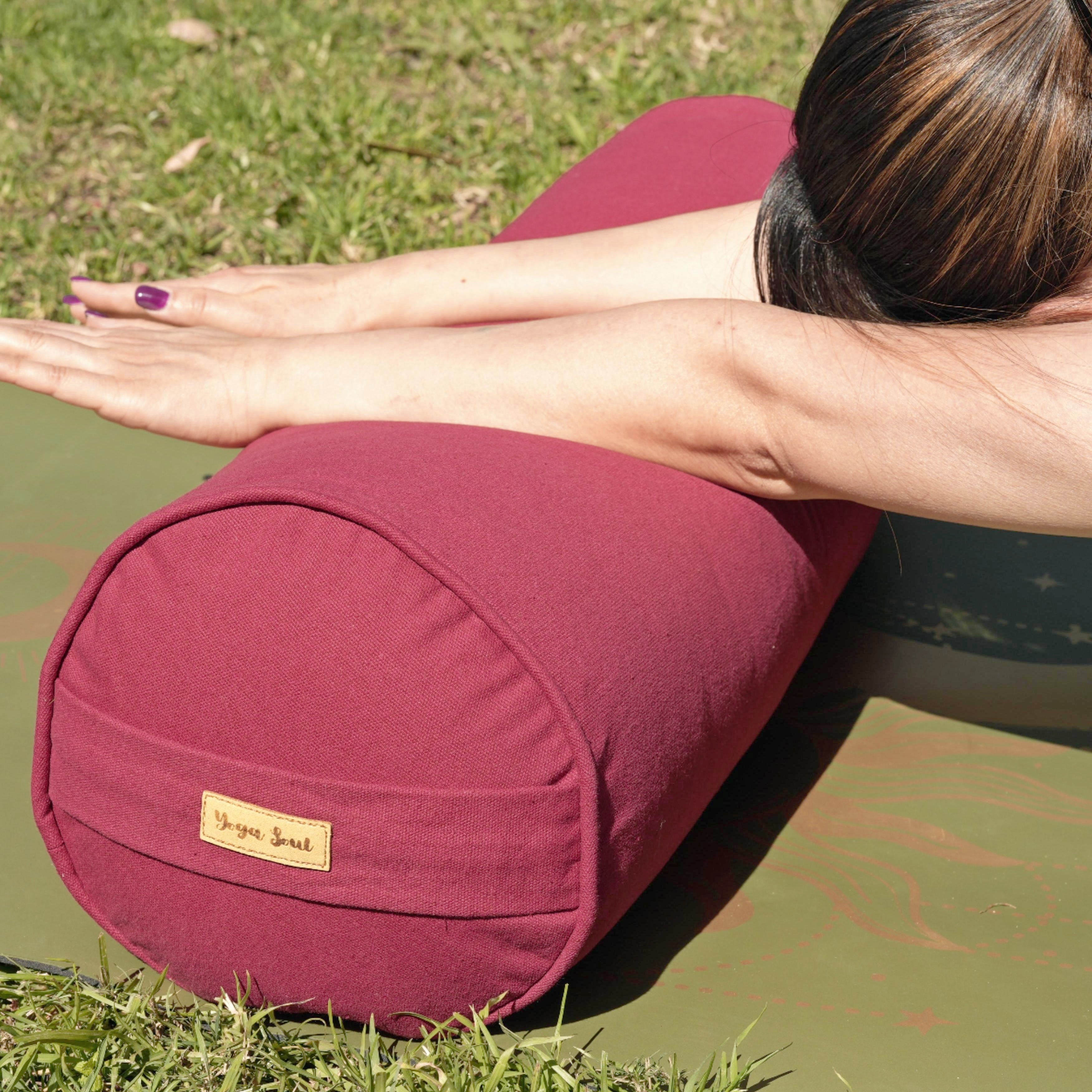 Round Yoga Bolster | Red