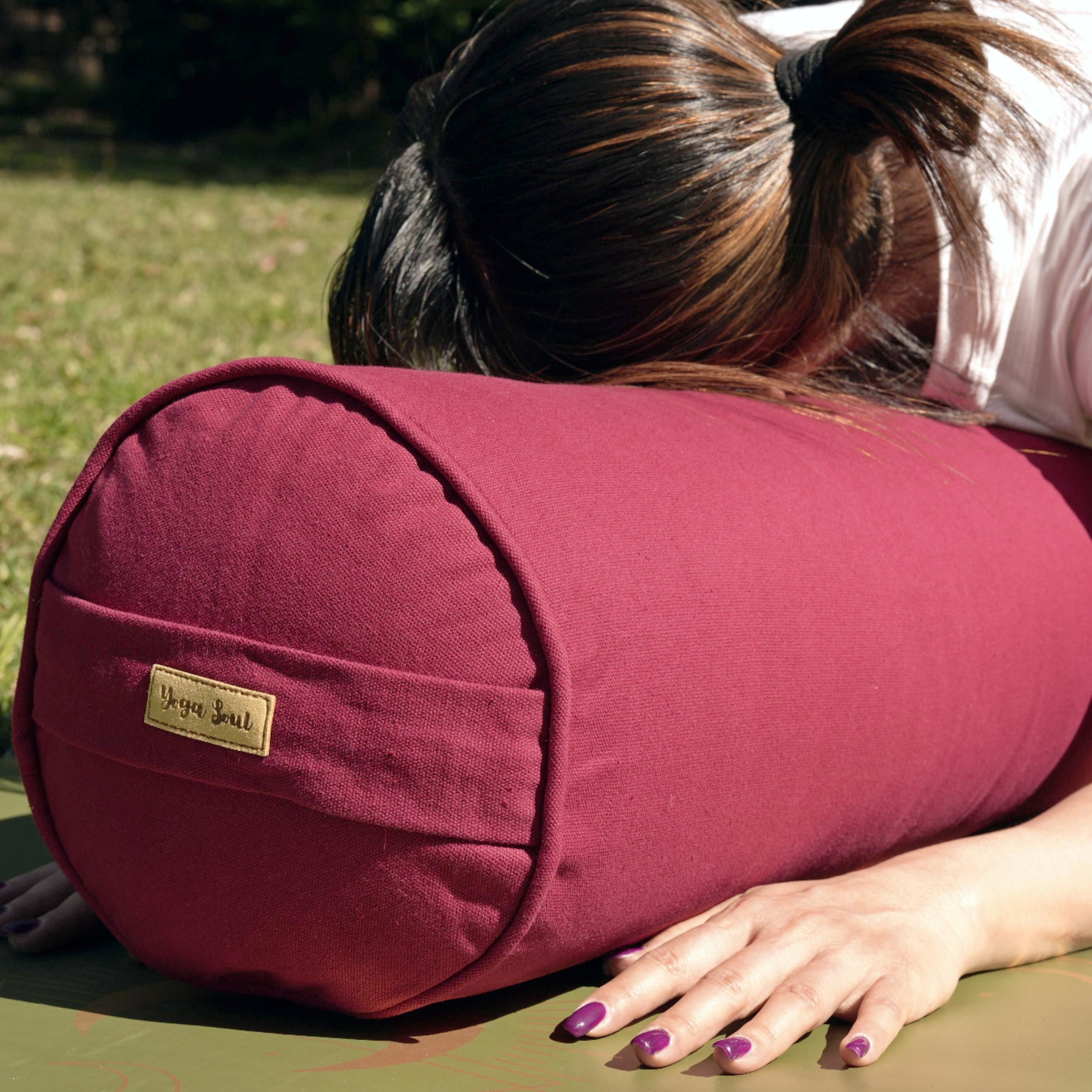 Round Yoga Bolster | Red