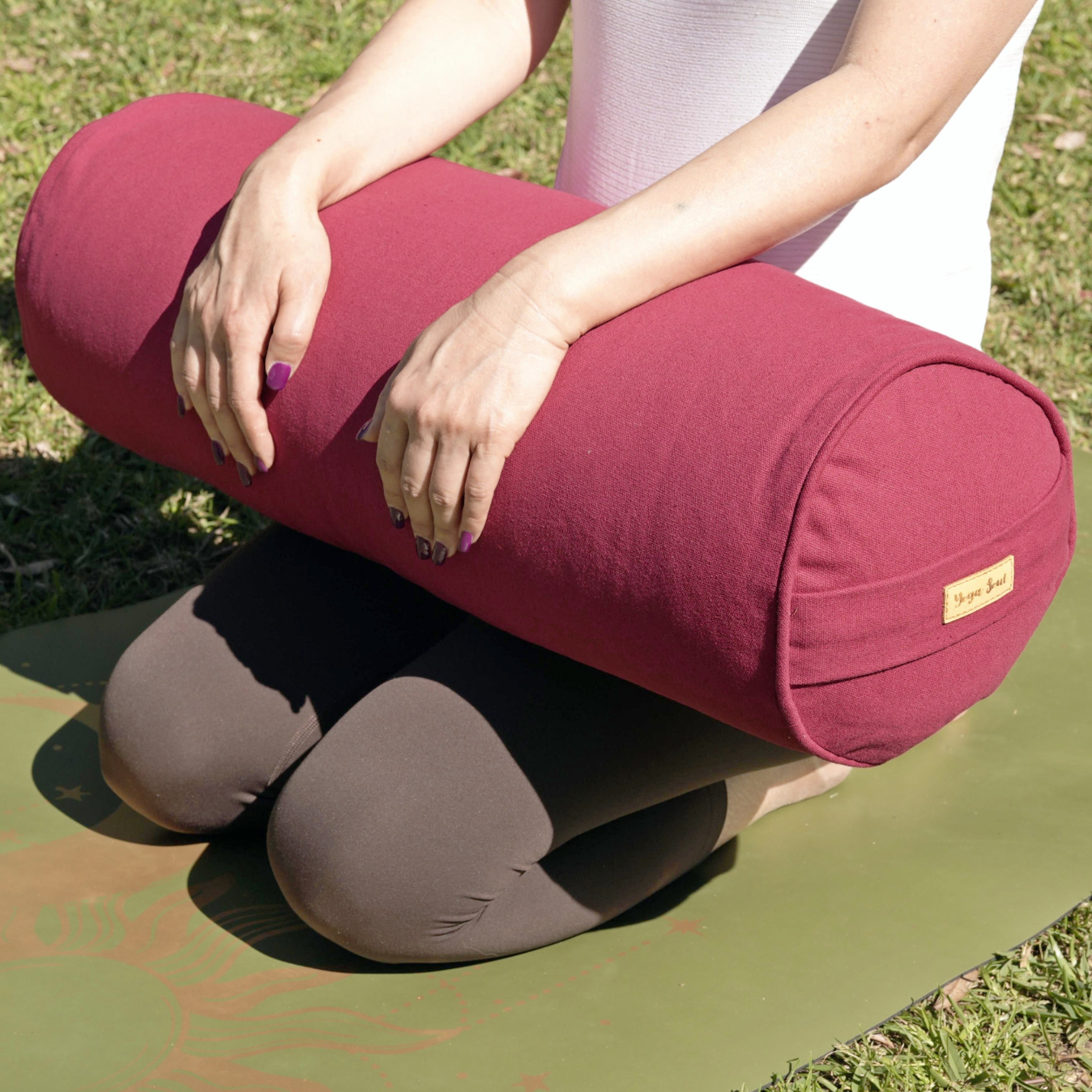 Round Yoga Bolster | Red